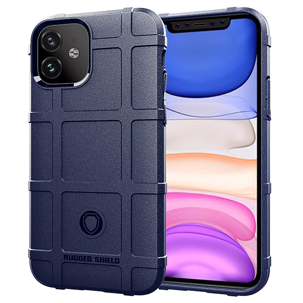 Rugged Shield Series TPU Thick Solid Armor Tactical Protective Case for iPhone 11 (6.1 Inch) - Navy Blue | Shockproof & Durable Cover for Outdoor, Work, and Everyday Use