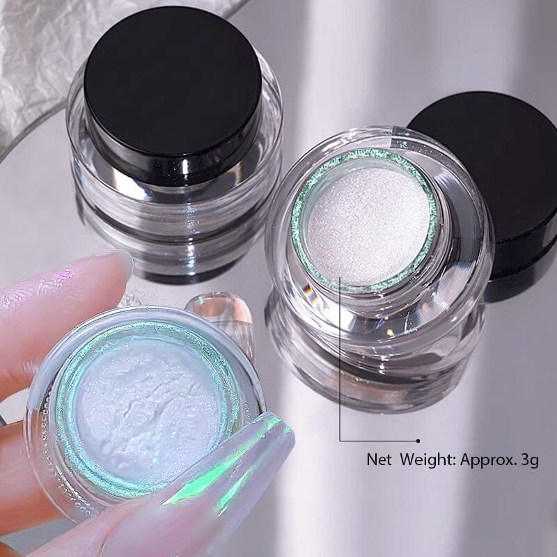 Pearly Mirror Effect Nail Powder #01 - High Shine Chrome Nail Art Powder for Gel & Acrylic Nails - Perfect for Salon, Home Manicure & Party Glam Looks