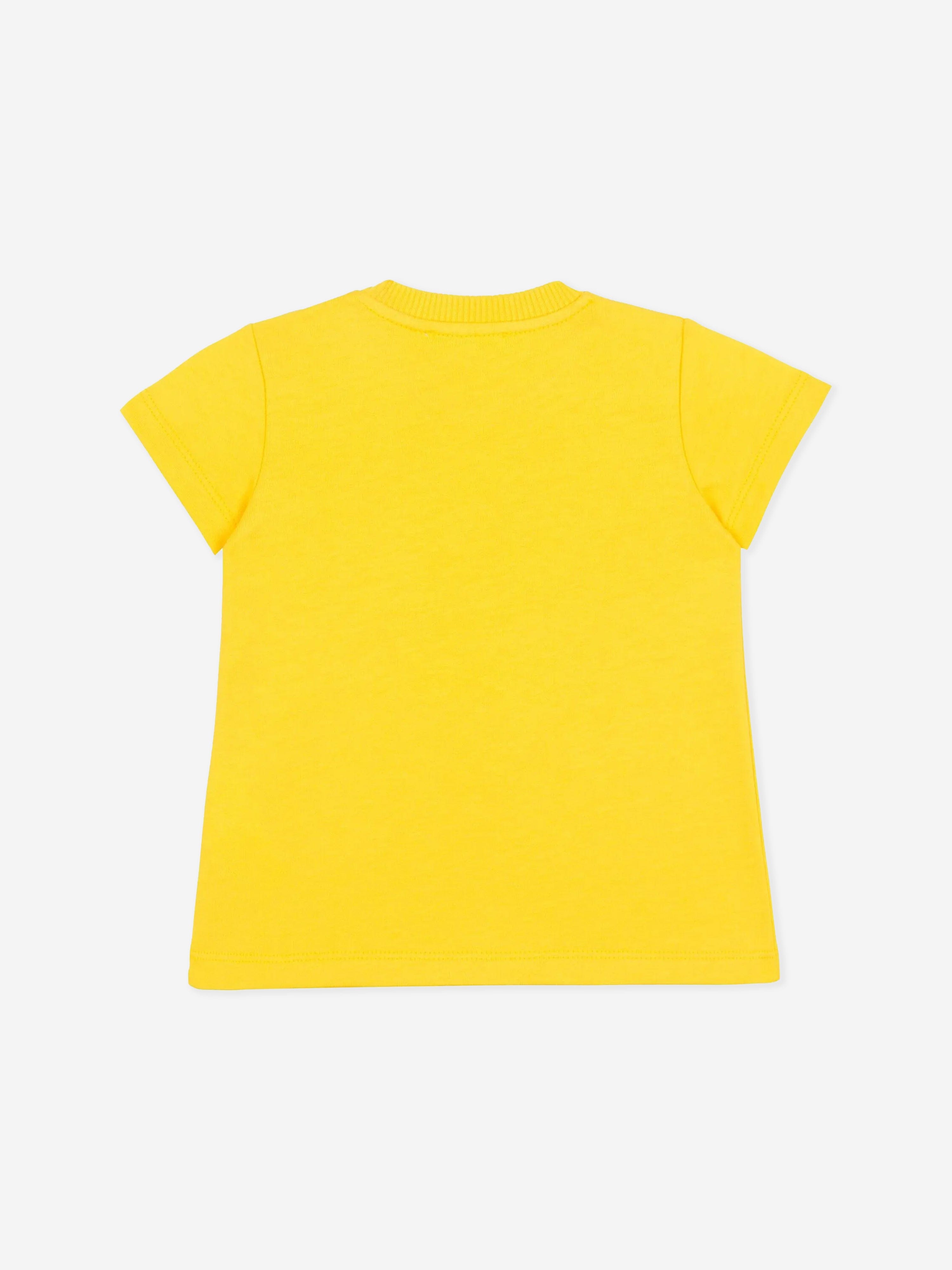 Adorable Baby Girls Teddy Bear Jersey Dress - Soft Yellow Cotton Outfit for Toddlers | Perfect for Playdates, Birthday Parties & Photo Shoots