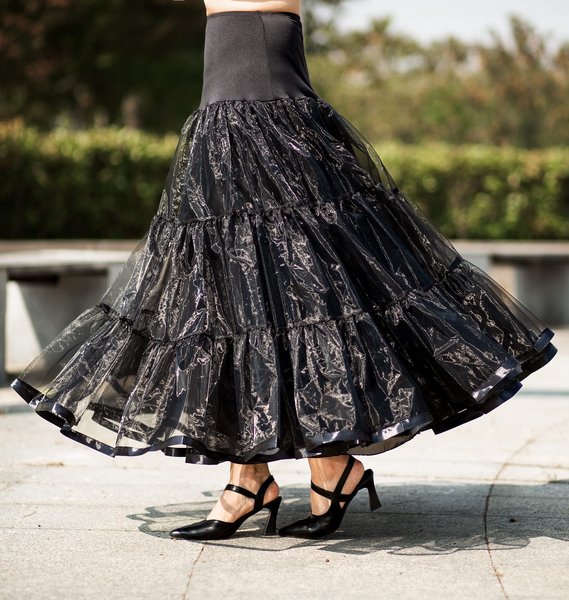 Women's Puffy Tulle Petticoat Skirt - Long Crinoline Underskirt for Wedding Dresses, Prom, Parties & Special Occasions | Perfect for Ball Gowns, Quinceañeras & Formal Events