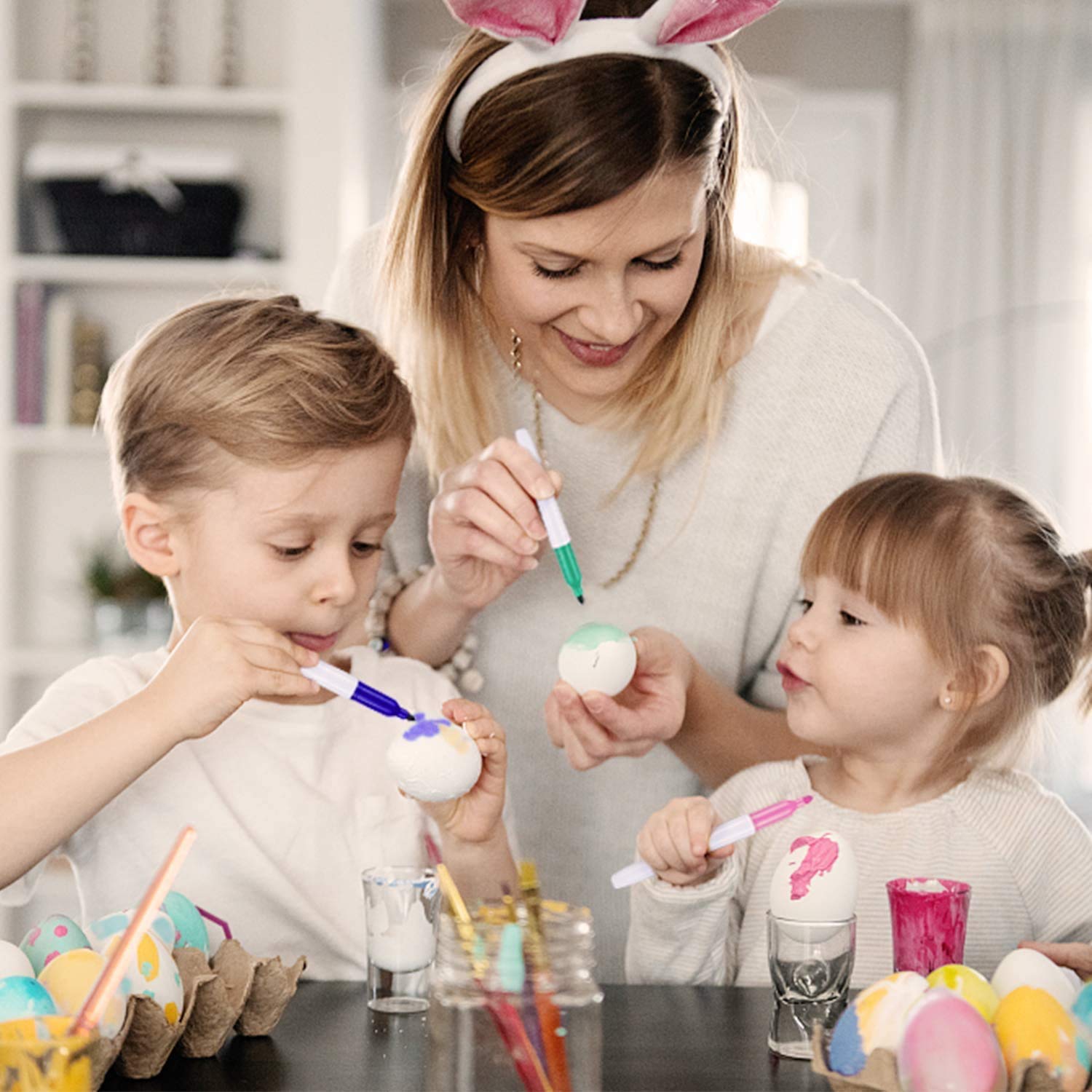 ACTENLY 26-Piece White Foam Egg Set - 5 Sizes Polystyrene Balls for Easter Crafts, DIY Decorations, Painting Projects - Perfect for Easter Displays, Home Decor & Party Supplies