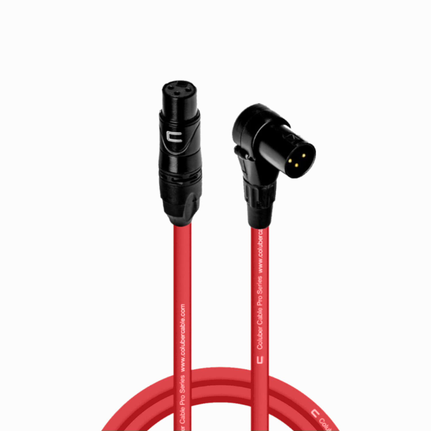 Premium Balanced XLR Cable Female to Right Angle XLR Male - 5ft Red Pro Audio Cable with 3-Pin Connector for Microphones, Powered Speakers, Audio Interfaces & Mixers - Ideal for Live Performances, Studio Recording & Professional Sound Systems