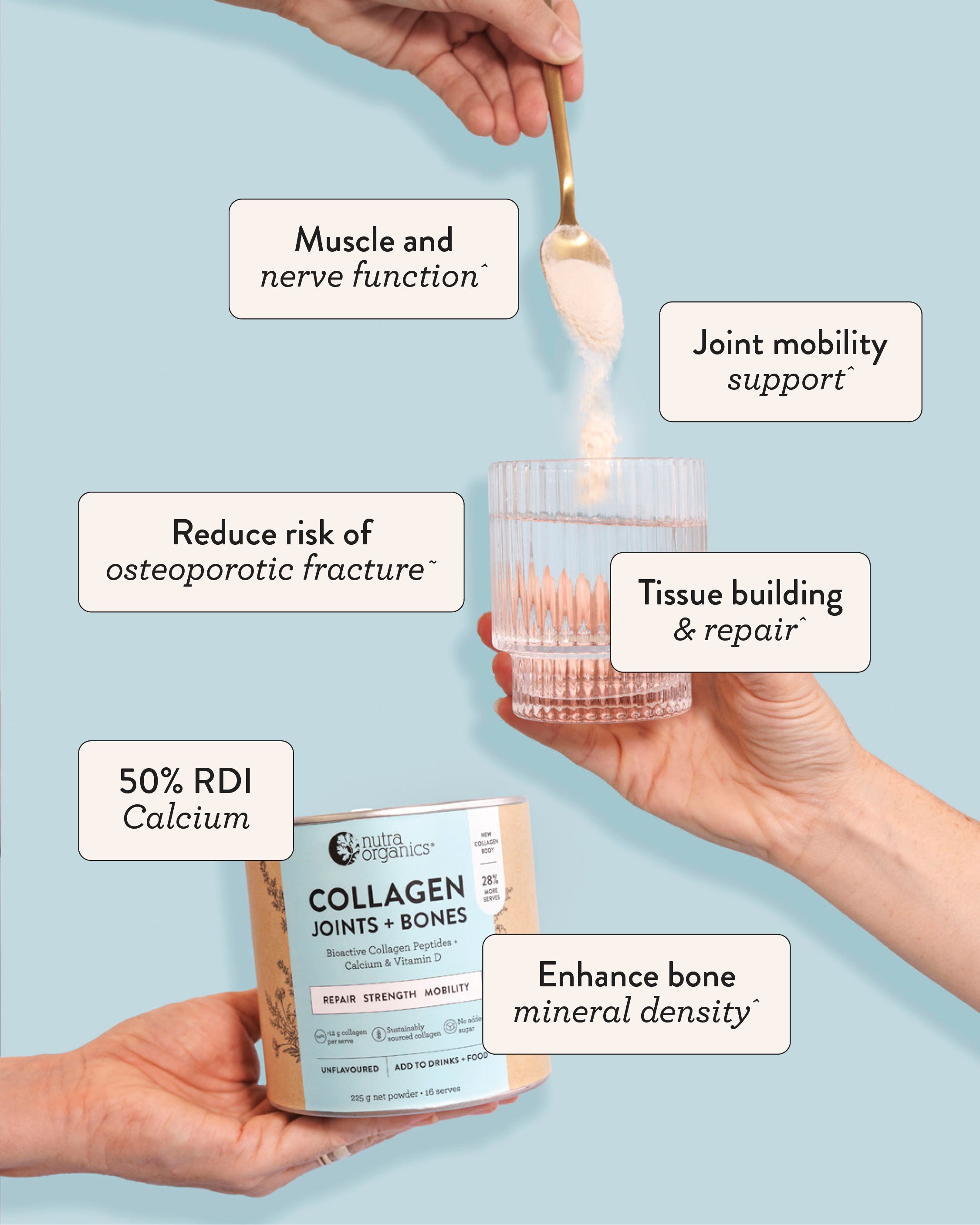 Premium Collagen Supplement for Joints & Bones - Supports Mobility & Bone Health - Ideal for Active Lifestyles & Post-Workout Recovery