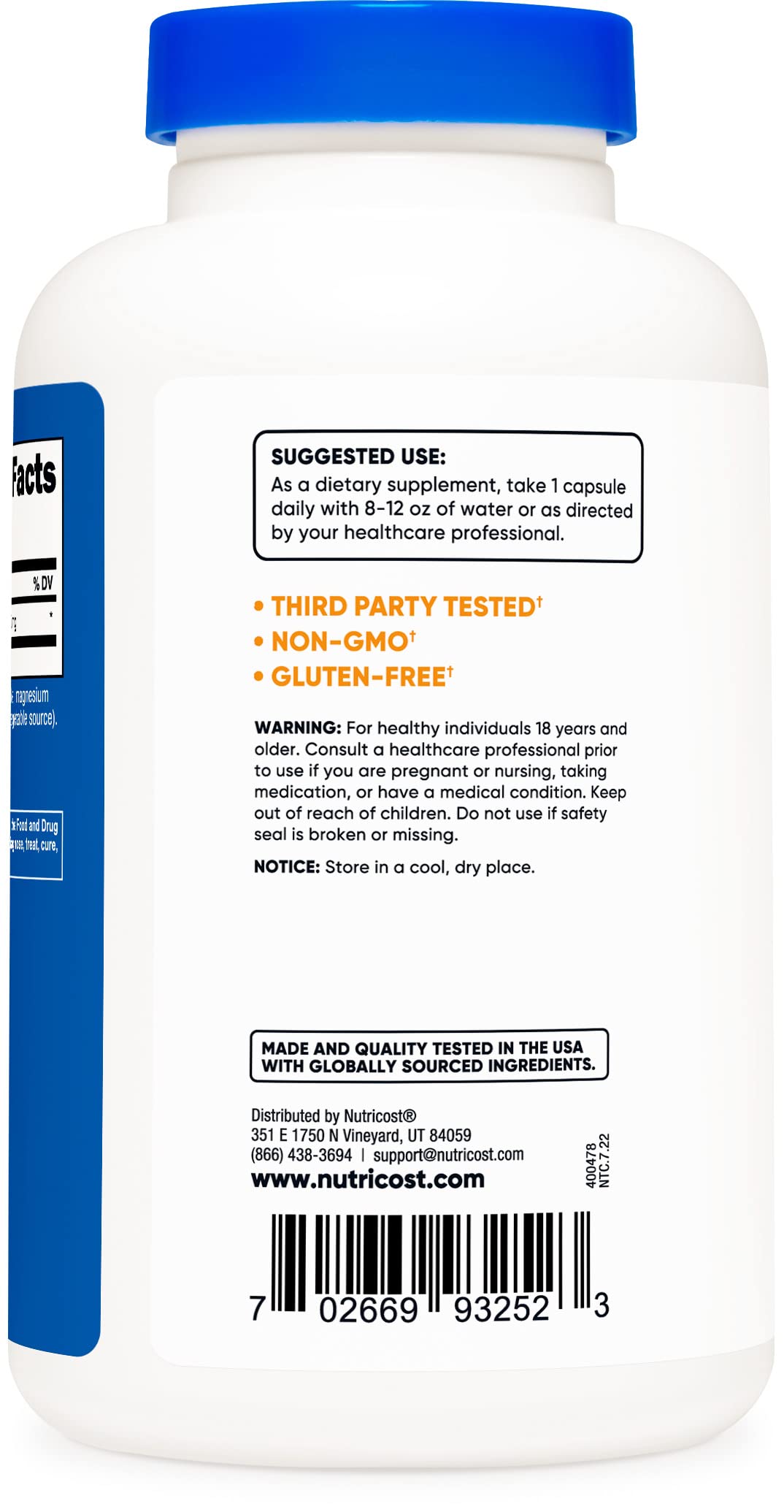 Nutricost L-Ornithine 500mg Supplement - 180 Capsules per Bottle (3-Pack) | Supports Liver Health, Sleep Quality & Athletic Performance | Post-Workout Recovery & Detox Support