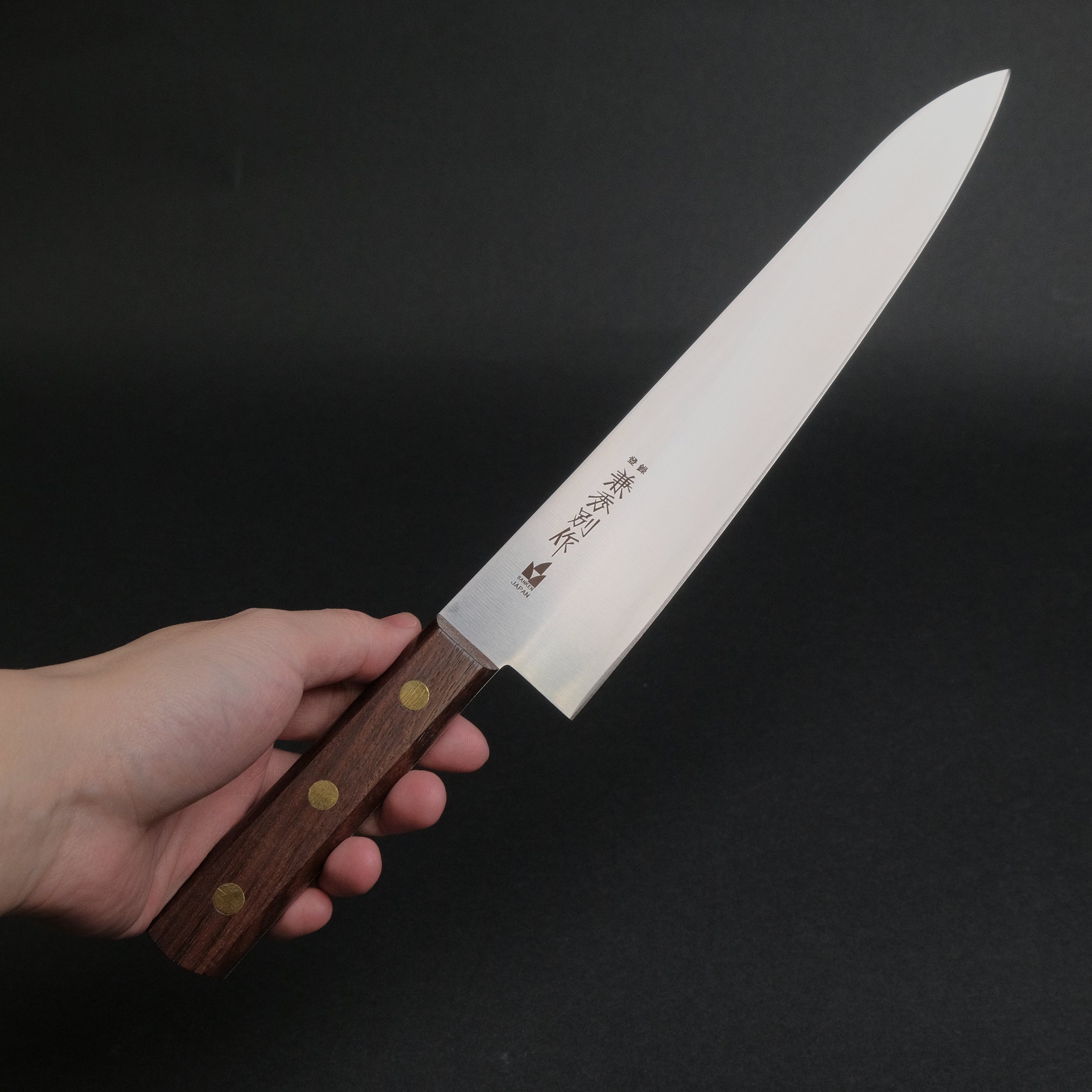 Premium Kanehide Bessaku Hirakiri Gyuto 240mm Japanese Chef Knife with Rosewood Handle - Perfect for Sushi, Meat Cutting & Professional Kitchen Use
