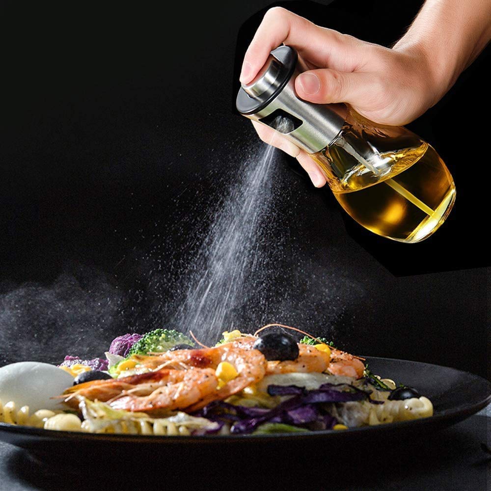Premium 200ml Olive Oil Sprayer for Cooking - Non-Aerosol Oil Mister Bottle for Healthy Salad Dressing, BBQ Grilling, Baking & Roasting | Perfect for Kitchen, Camping & Outdoor Cooking