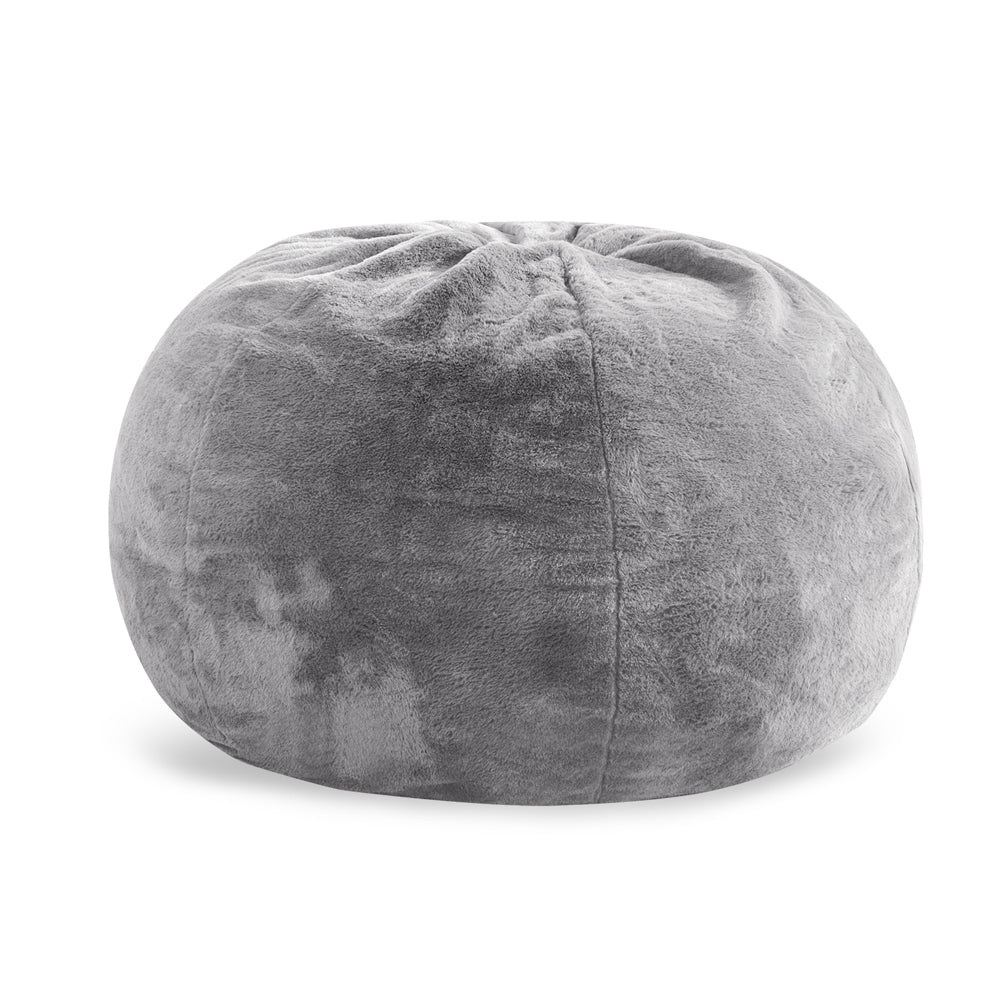 MAXYOYO 2-in-1 Kids Bean Bag Chair with Removable Floor Pillow - Soft Grey Comfy Seating for Boys & Girls - Perfect for Playroom, Bedroom or Reading Nook