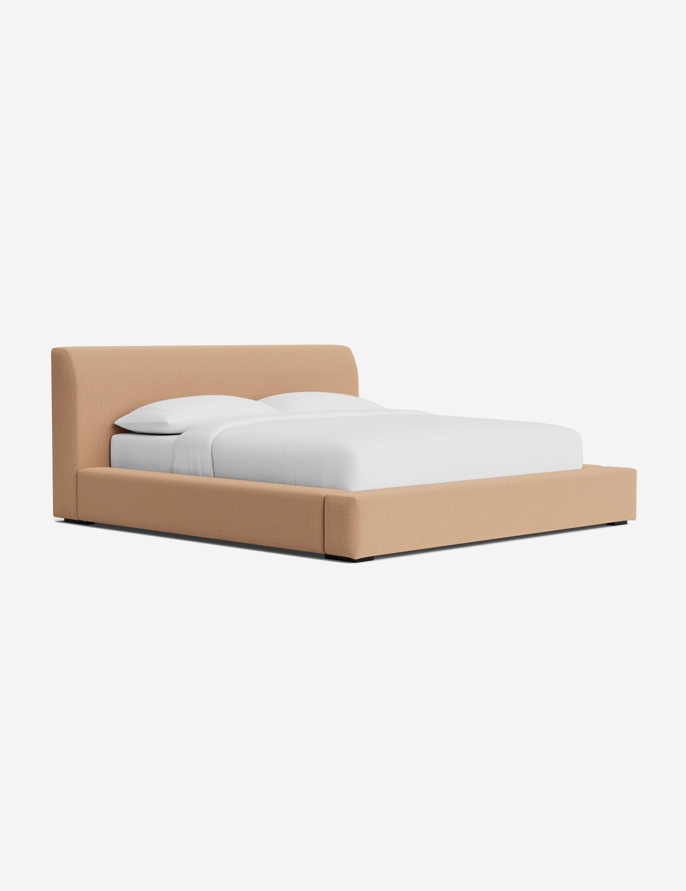 Clayton Platform Bed Frame - Queen Size, Modern Minimalist Wooden Bed with Sturdy Slat Support - Perfect for Bedroom, Guest Room, or Studio Apartment