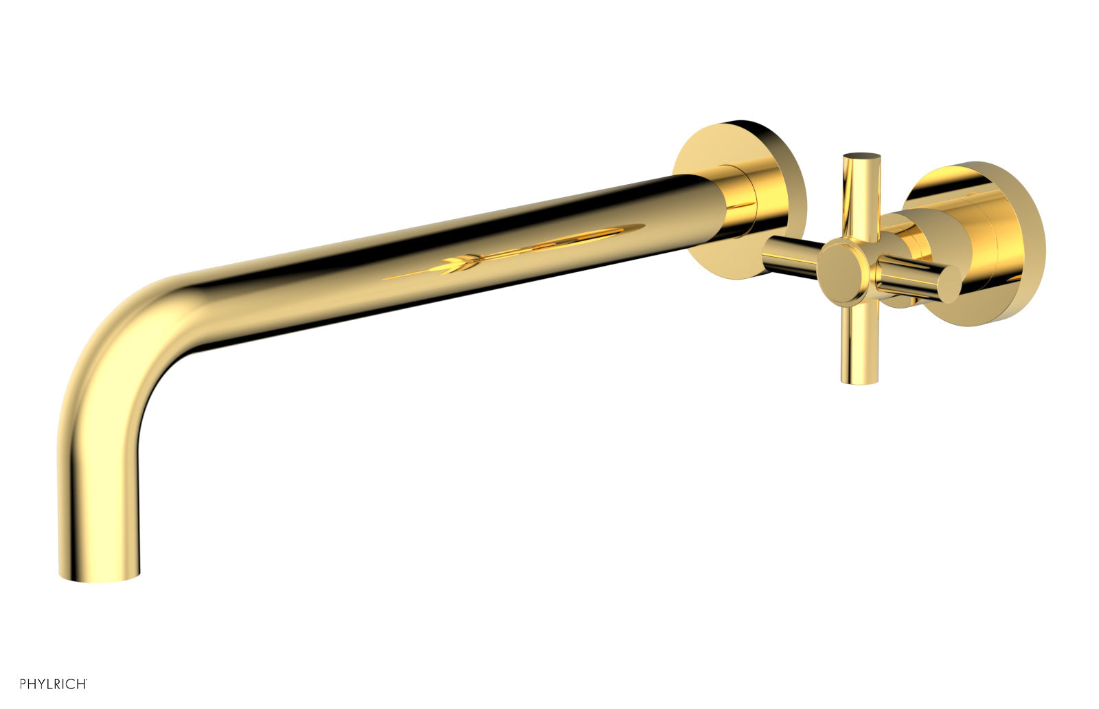 D131-17 Single Handle Wall Mounted Lavatory Faucet Set - Classic Cross Handle Design for Bathroom Sink - Perfect for Modern Homes, Hotels & Restrooms