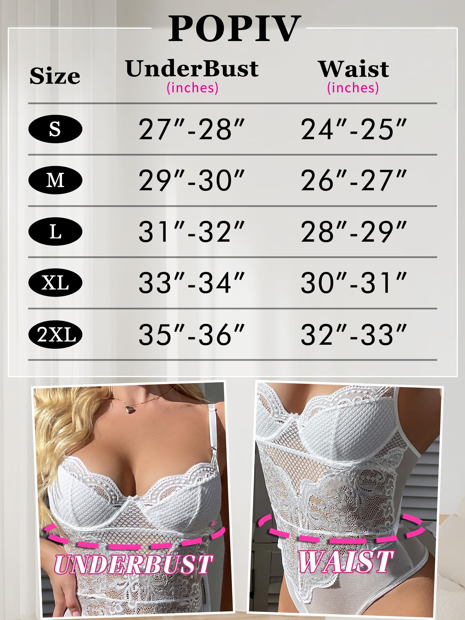 Sexy Lace Corset Bodysuit for Women - Mesh Teddy Lingerie with Snap Crotch | Perfect for Date Night, Boudoir Photoshoot & Going Out Tops