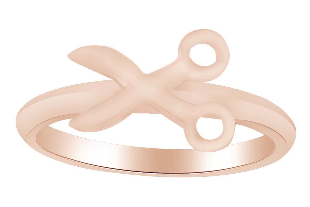 AFFY 925 Sterling Silver Scissors Style Fashion Ring for Women - Perfect for Gifts, Jewelry Lovers & Everyday Wear