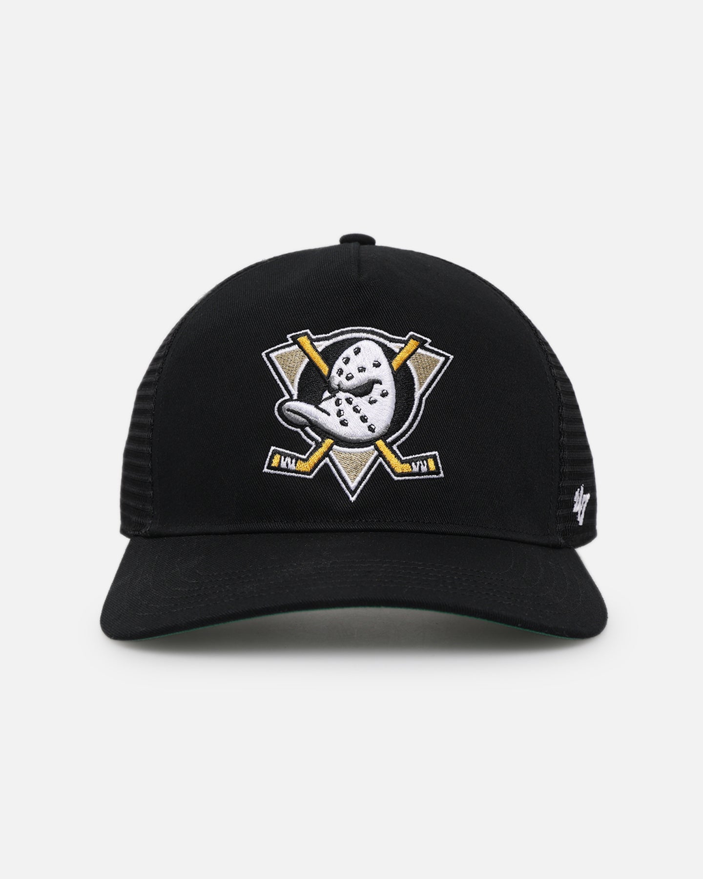 47 Brand Anaheim Ducks Mesh '47 Hitch Trucker Snapback Hat - Black/Team Colors - Official NHL Licensed Cap for Men & Women - Perfect for Game Day, Sports Events & Casual Wear