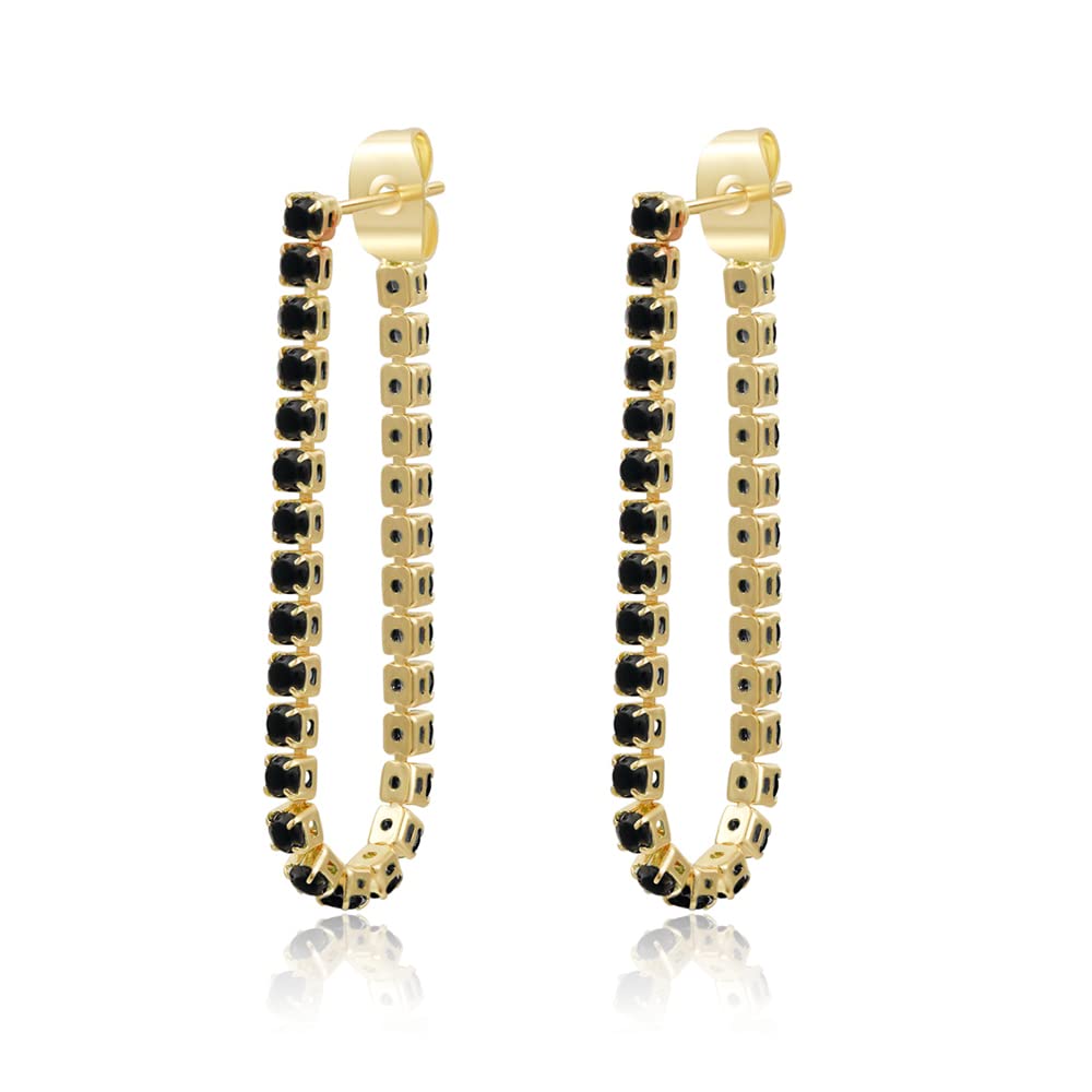 XGALBLA 14K Gold Plated Cubic Zirconia Dangle Earrings for Women - Elegant Threader Chain Tassel Earrings for Teen Girls, Party, Wedding & Everyday Wear