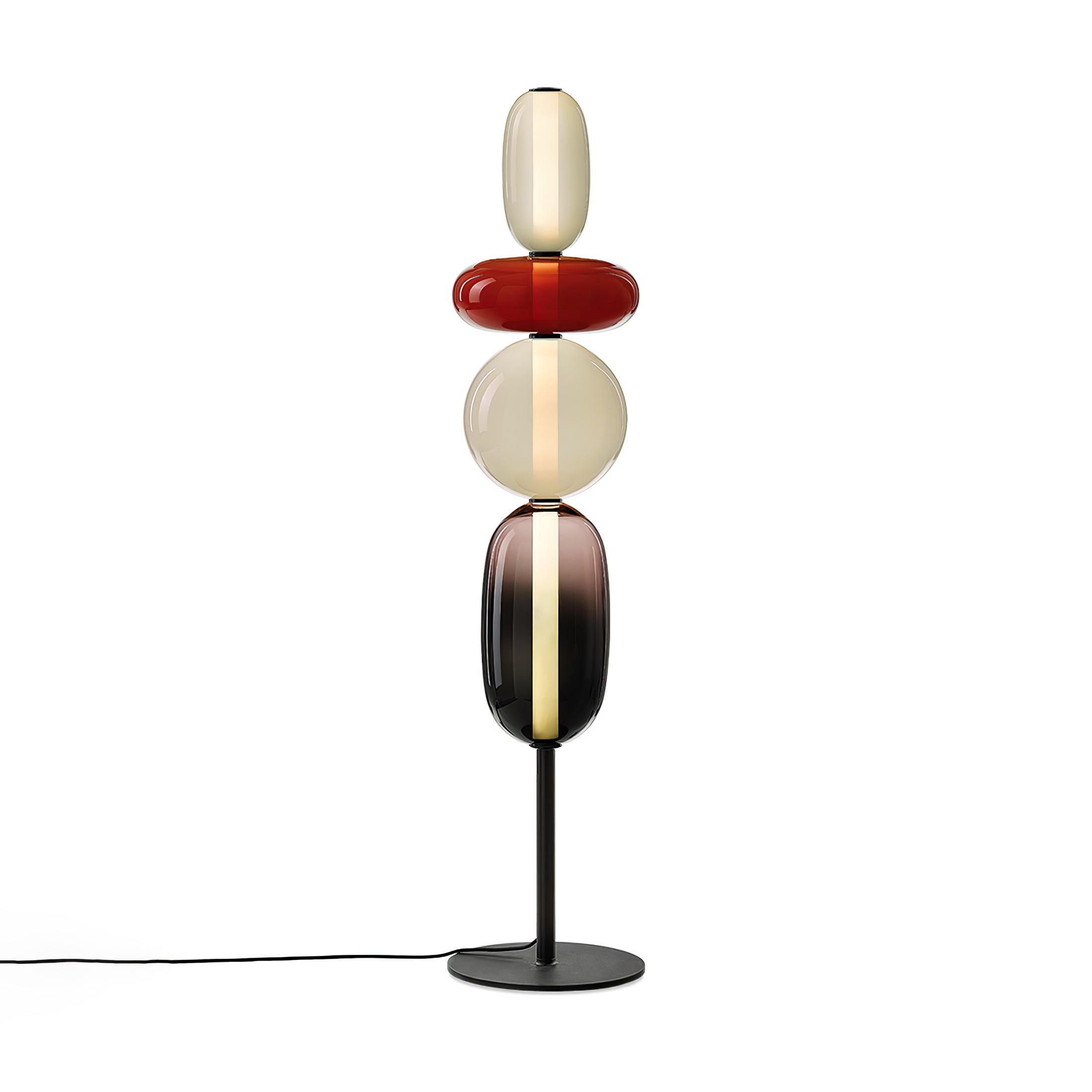 Candied Glass Floor Lamp - Modern LED Standing Light for Living Room, Bedroom, and Office Decor
