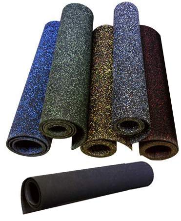 Premium 3/8in (9mm) Thick Gold Rubber Floor Mats - 4' x 45' Hi-Density Exercise Mat Roll for Home Gym, Yoga Studio & Martial Arts Training - Non-Slip Protective Flooring for Workouts & Fitness Areas