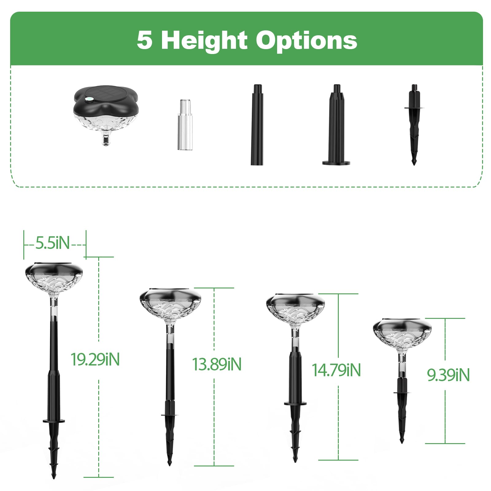 6 Pack Solar Pathway Lights Outdoor - Waterproof Garden Lights with 3 Modes (Clover Design) for Yard, Lawn & Walkway - Solar Powered Landscape Lighting Lasts 14 Hours - Perfect for Patio, Driveway & Backyard Decoration