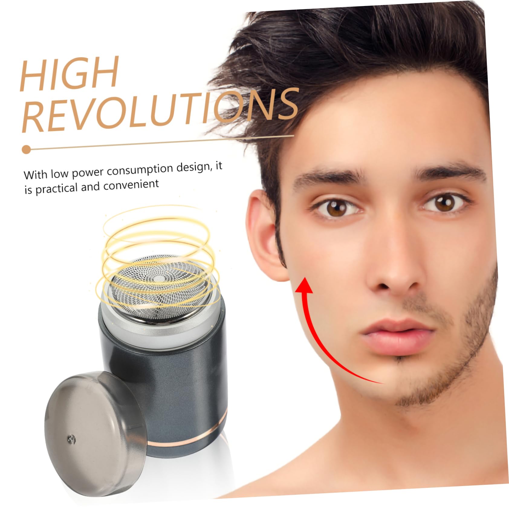 Mikinona Electric Razor for Men - Face & Body Trimmer, Small Shaver with Aluminum Alloy Body, Grey | Perfect for Travel, Gym & Daily Grooming