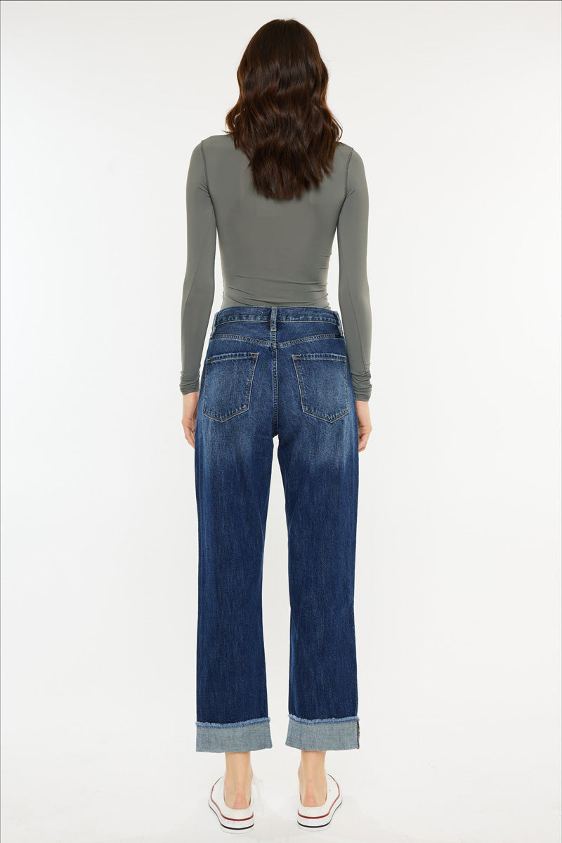 Finley Essentials High Rise Straight Leg Jeans for Women - Stretchy Denim Pants, Comfortable & Flattering Fit - Perfect for Work, Casual Outfits & Everyday Wear