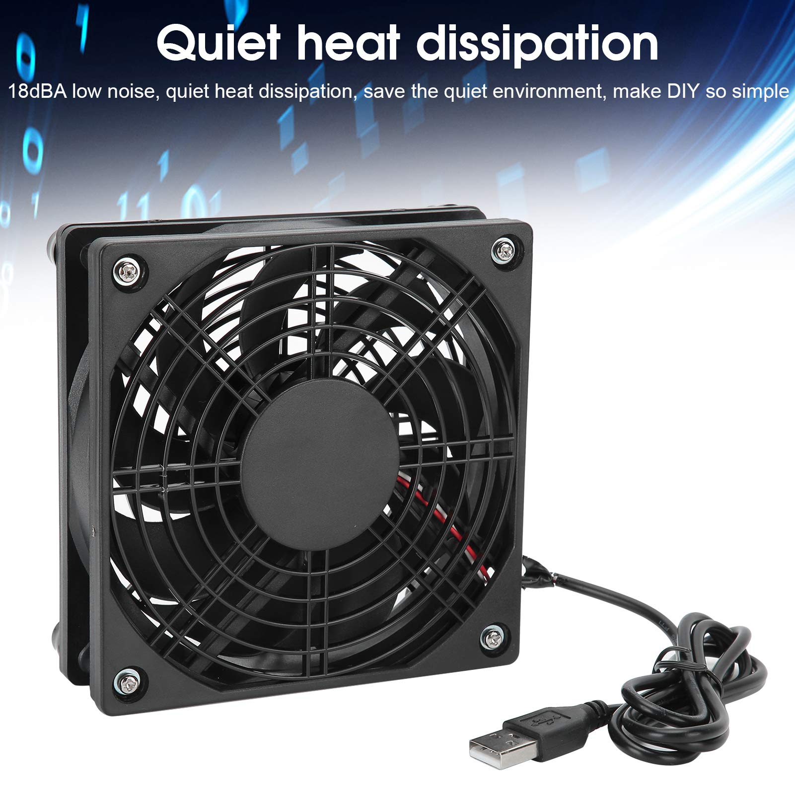 Lazmin112 2-Pack 120mm USB Computer Case Fan - Ultra Quiet 5V PC Cooling Fan for Desktop PCs | Perfect for Gaming Rigs, Workstations & Home Office Setups