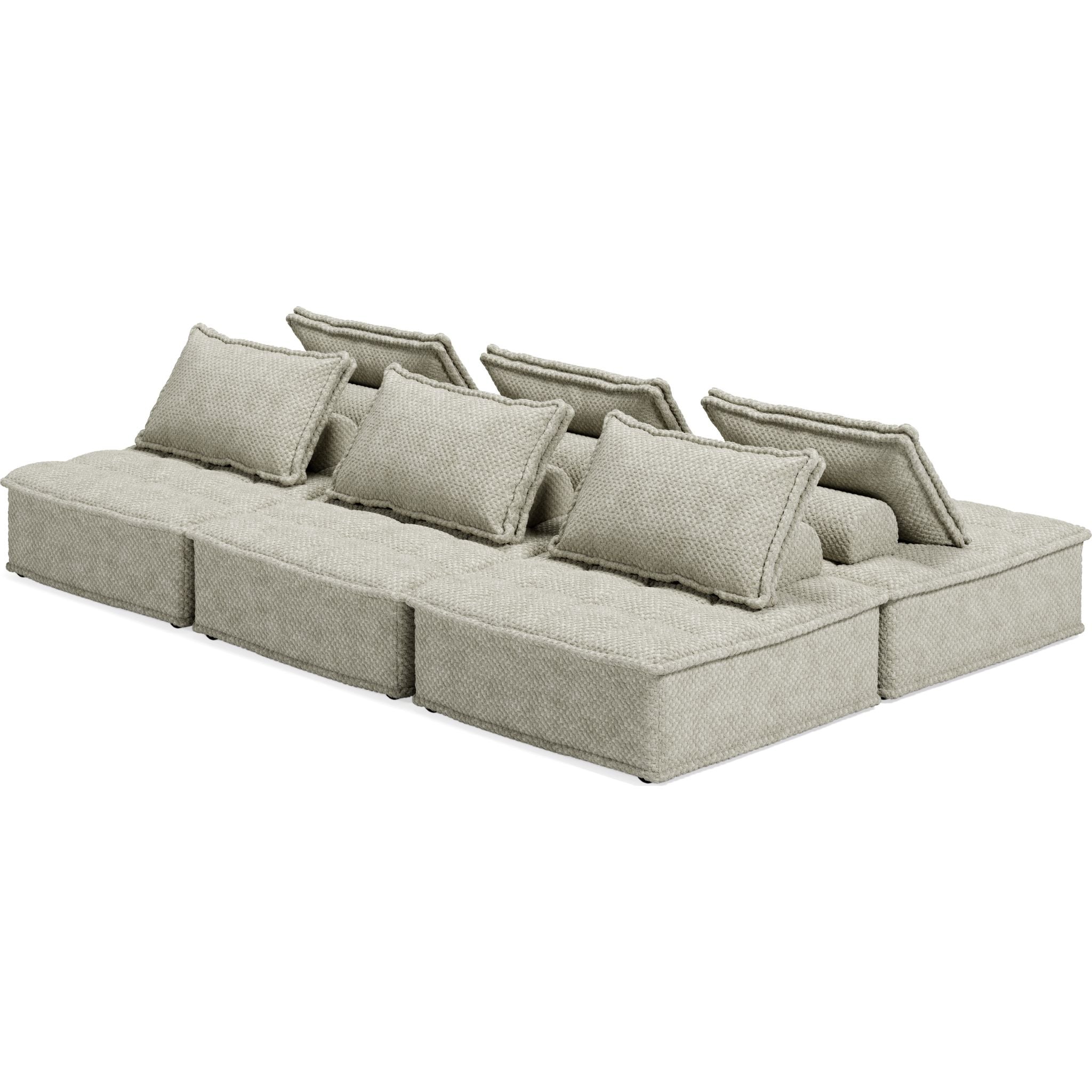 6-Piece Modular Sectional Sofa Set - Modern L-Shaped Couch with Reversible Chaise for Living Room, Family Room & Home Theater