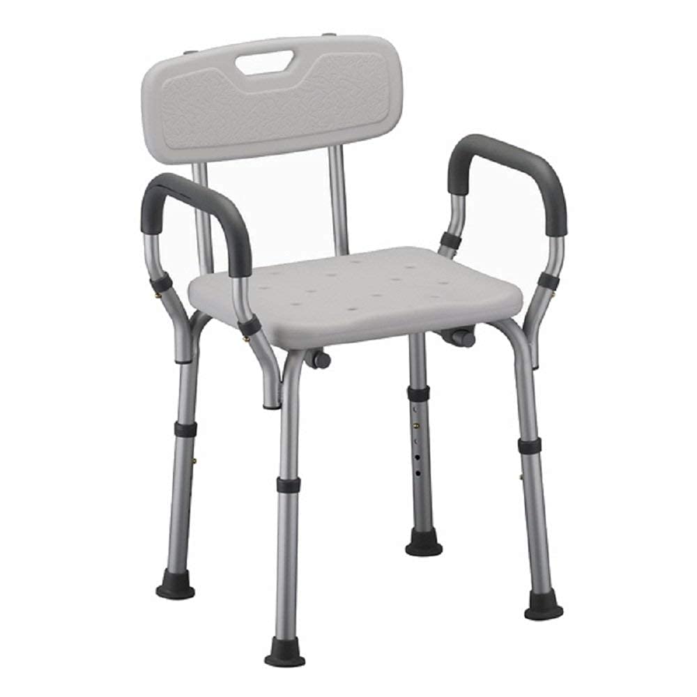 Adjustable Shower Stool with Armrest & Backrest - Rectangular Bath Seat for Elderly & Pregnant Women - Non-Slip Shower Chair for Safe Bathing - Perfect for Mobility Assistance & Post-Surgery Recovery