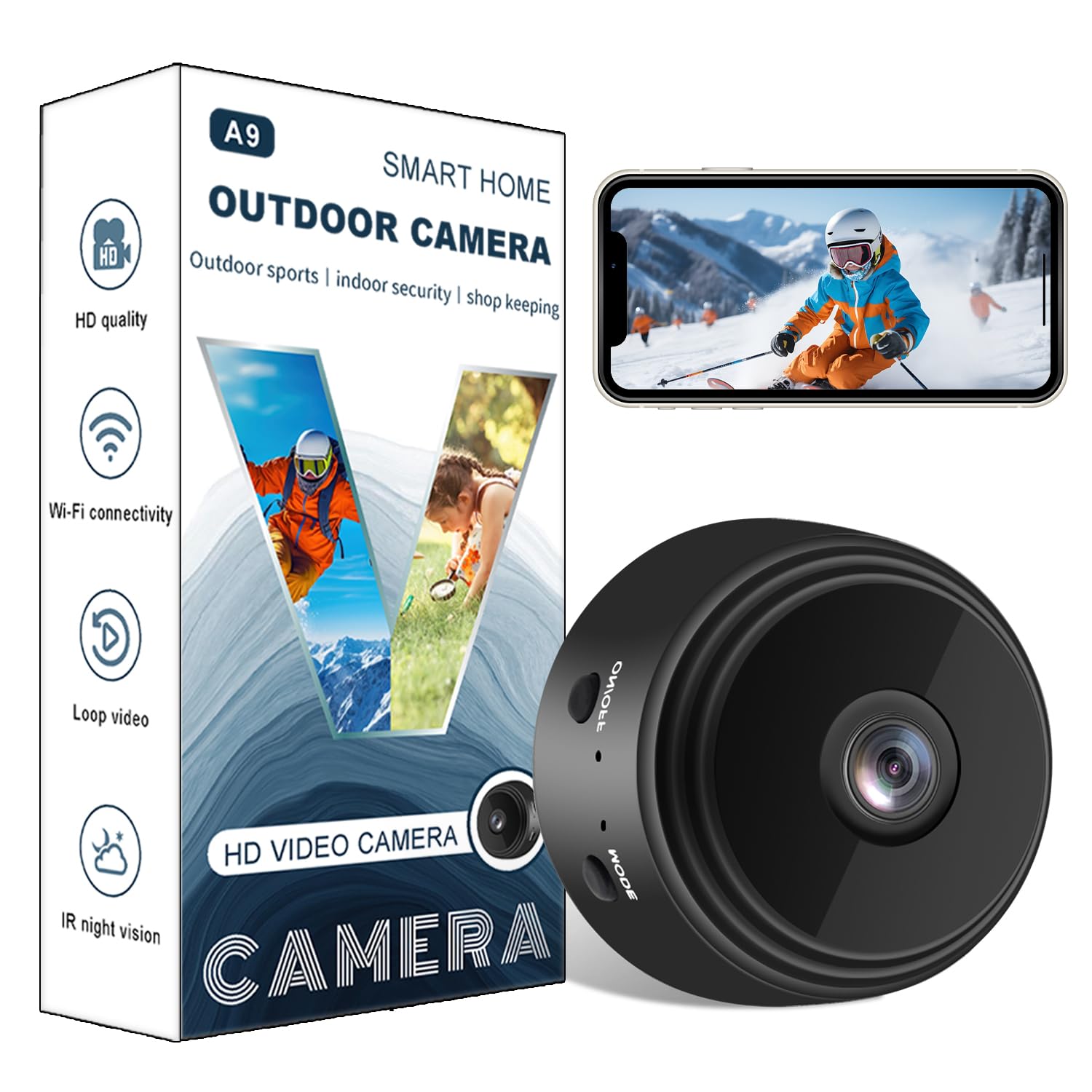 Hidden Spy Camera - 1080P HD Mini WiFi Wireless Surveillance Camera with Night Vision | Nanny Cam, Car Cam, Live Video Recorder | Perfect for Home Security, Baby Monitoring & Vehicle Protection