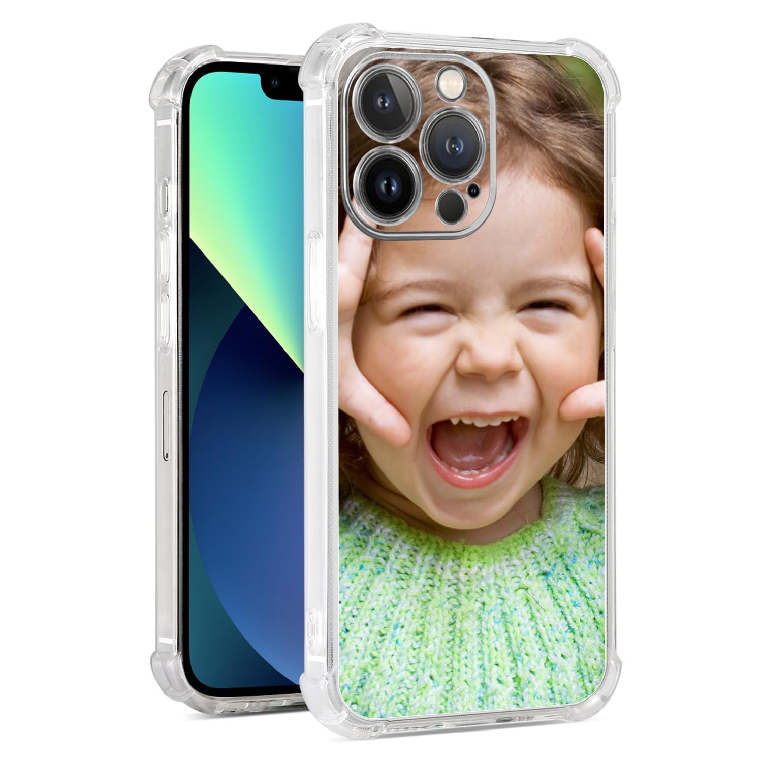 Custom Printed Clear TPU Phone Case for iPhone 15 14 13 12 11 Pro Max - Shockproof & Scratch Resistant - Perfect for Daily Use, Travel & Outdoor Activities