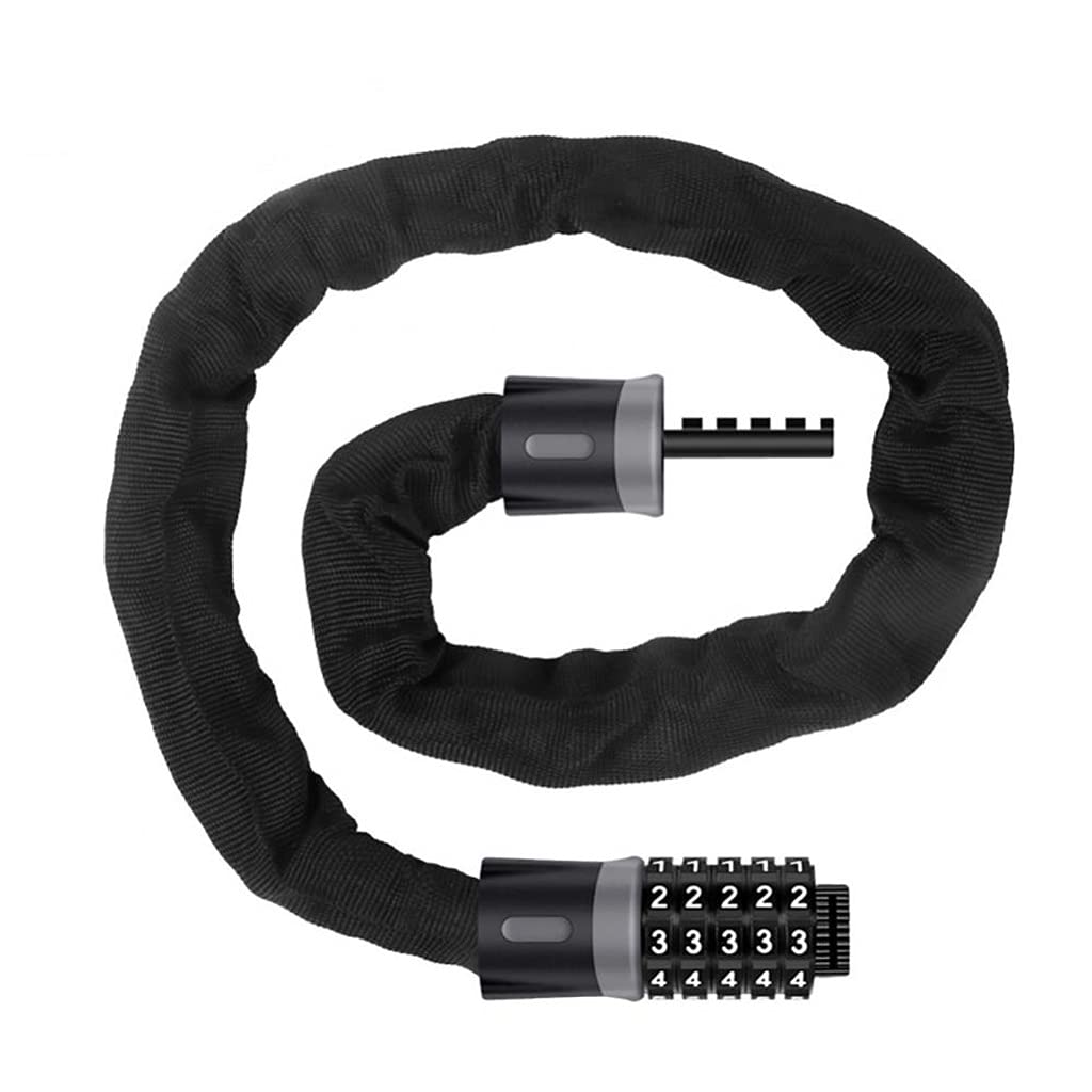5-Digit Keyless Combination Bike Lock - Anti-Theft Bicycle Chain Lock for Cabinet, Car & Outdoor Use (Black, 0.9 Inch) - Perfect for Cycling, Travel & Security
