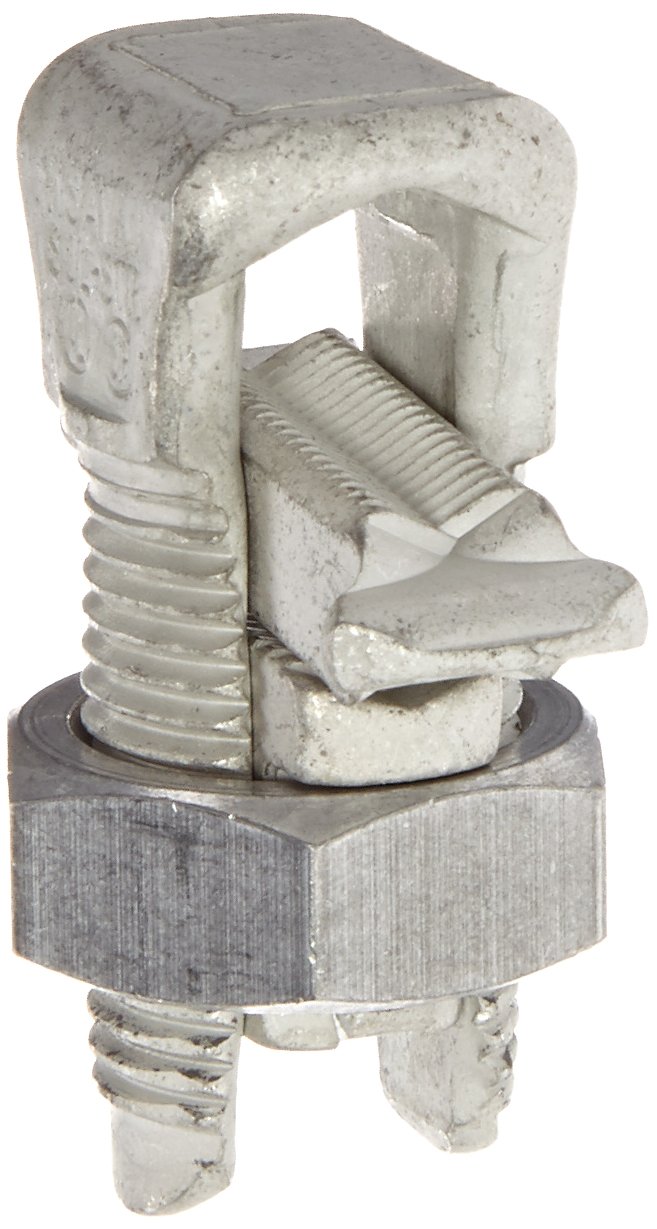 Burndy KSA 1/0 Tritap Service Connector - 1/0 Str Max Run to Max Tap, 2 Str Compact Min Run to Min Tap - Electrical Grounding Clamp for Power Distribution (0.75
