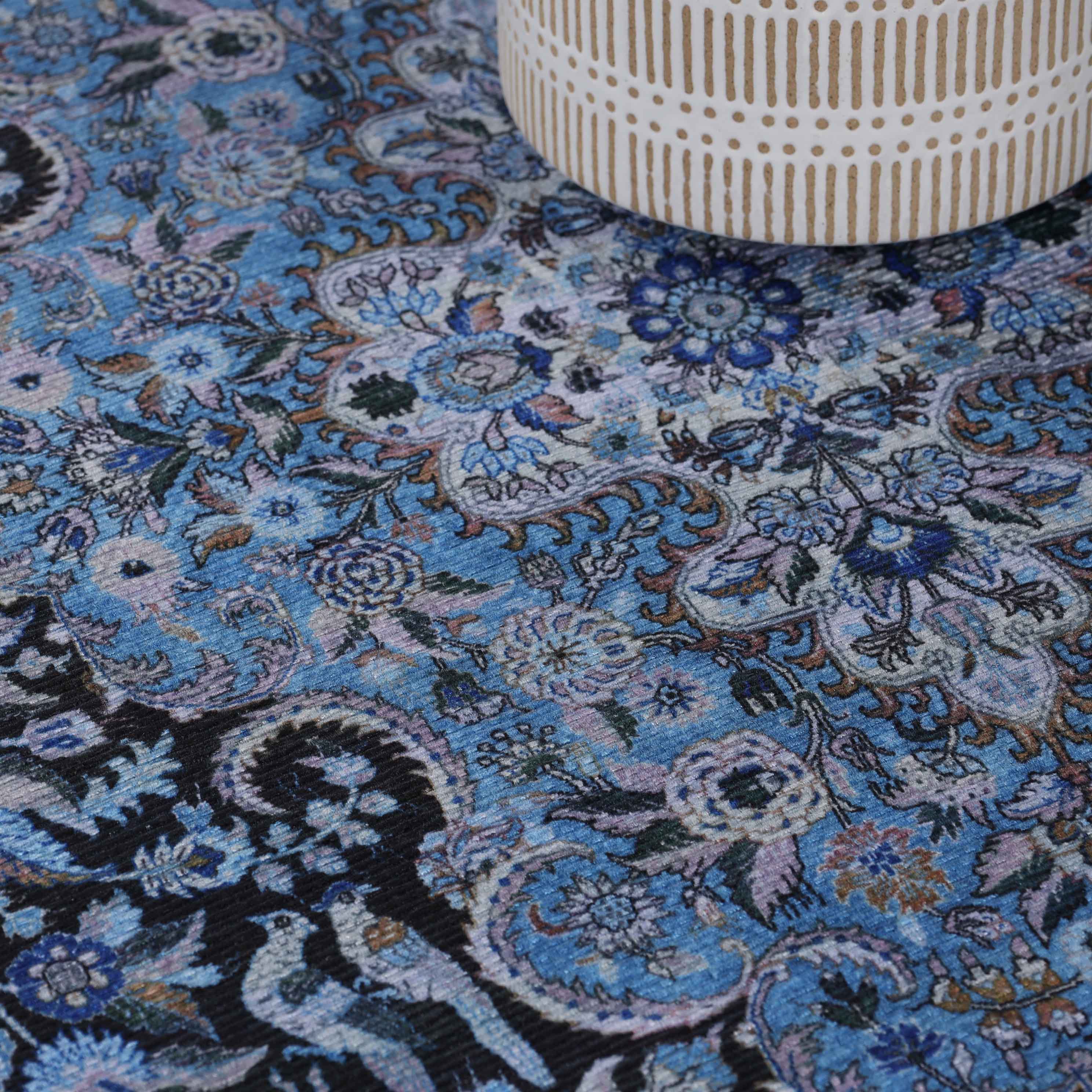Fiorella Floral Medallion Indoor Area Rug - Non-Slip Living Room Runner Carpet for Bedroom, Hallway & Entryway Decor