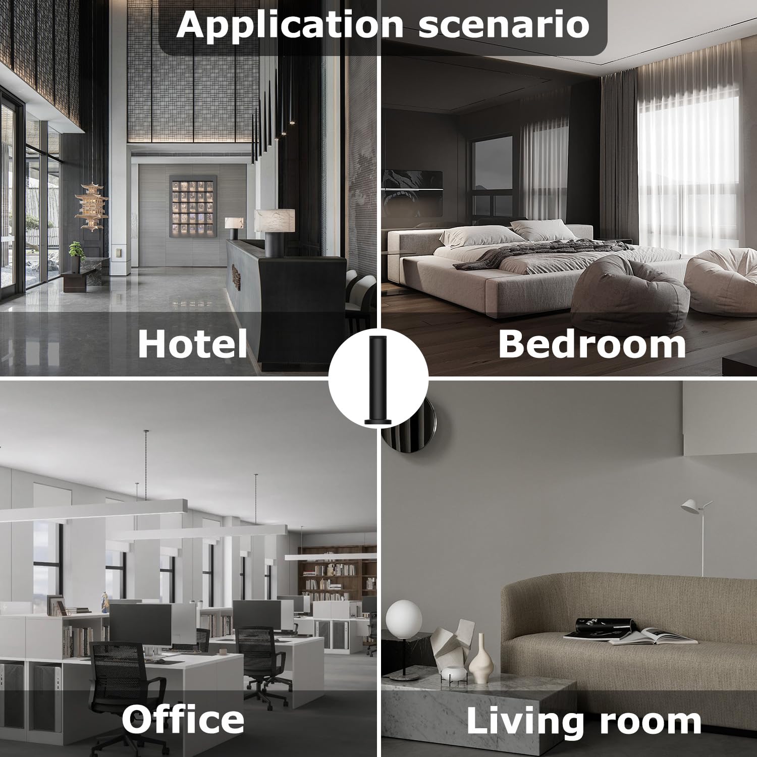 Wireless Rechargeable Hotel Scent Diffuser Machine - Bluetooth App Controlled Air Freshener for Large Spaces - Waterless Essential Oil Diffuser for Home, Office & Studio - Black | Perfect for Aromatherapy, Spa Relaxation & Creating Luxury Hotel Ambiance