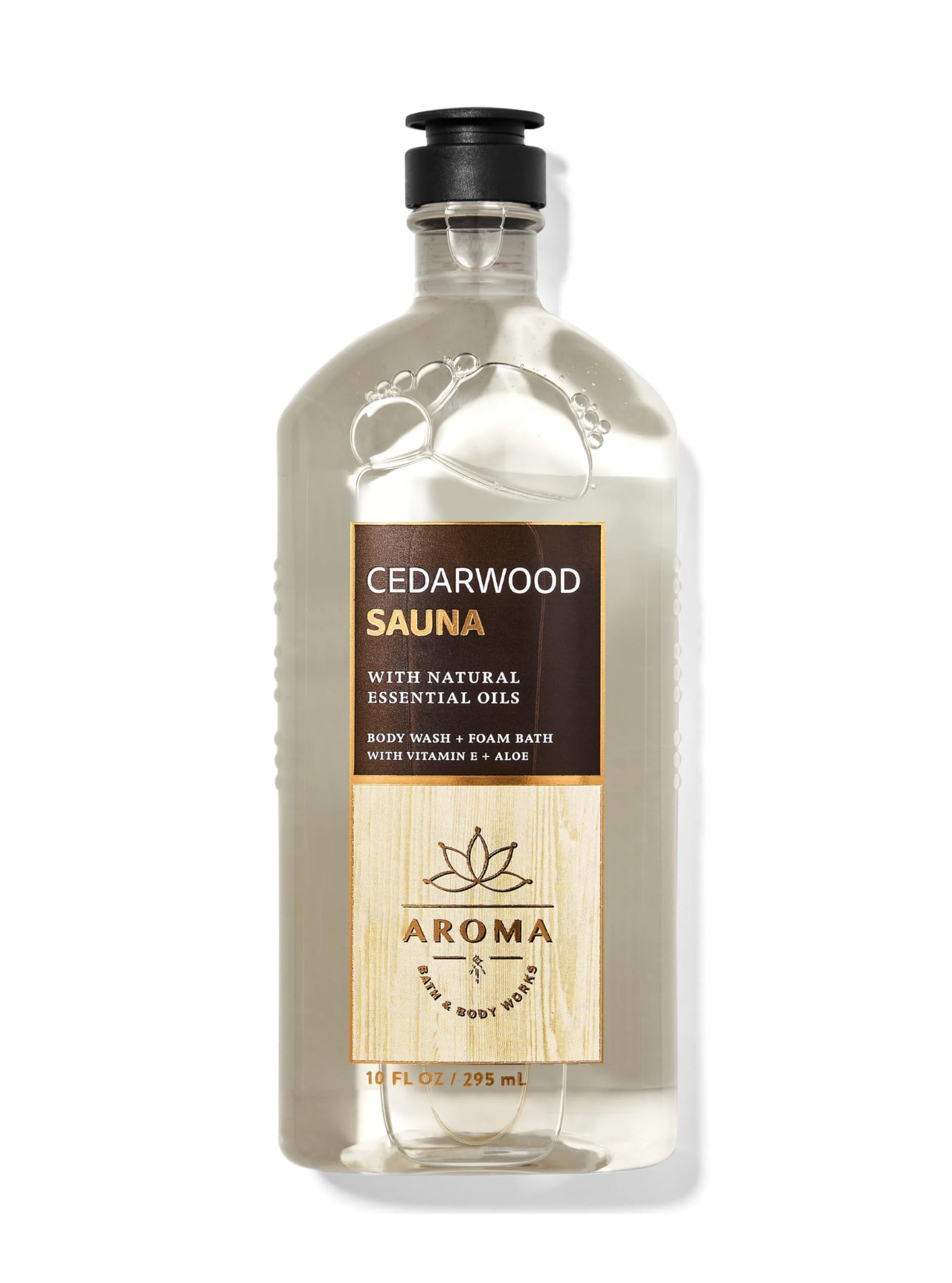 **Cedarwood Sauna Body Wash with Natural Essential Oils - Vitamin E & Aloe Vera Foam Bath - 10 fl oz - Eucalyptus & Patchouli Scent - Relaxing Spa & Aromatherapy Experience**