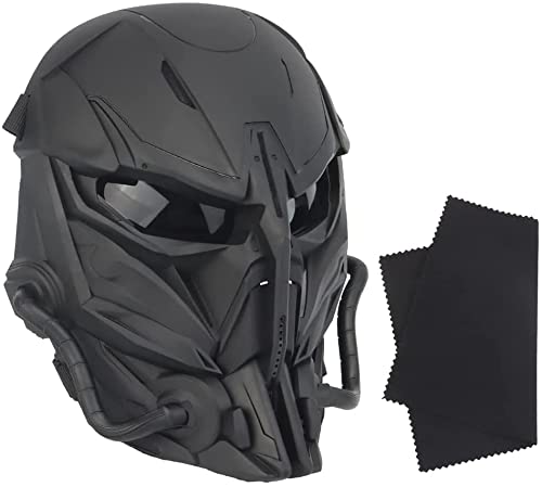 Tactical Airsoft Skull Full Face Mask with Anti-Impact PC Lens - Dual Mode Adjustable Design for Paintball & Airsoft Games - Perfect for Outdoor Sports & Military Training