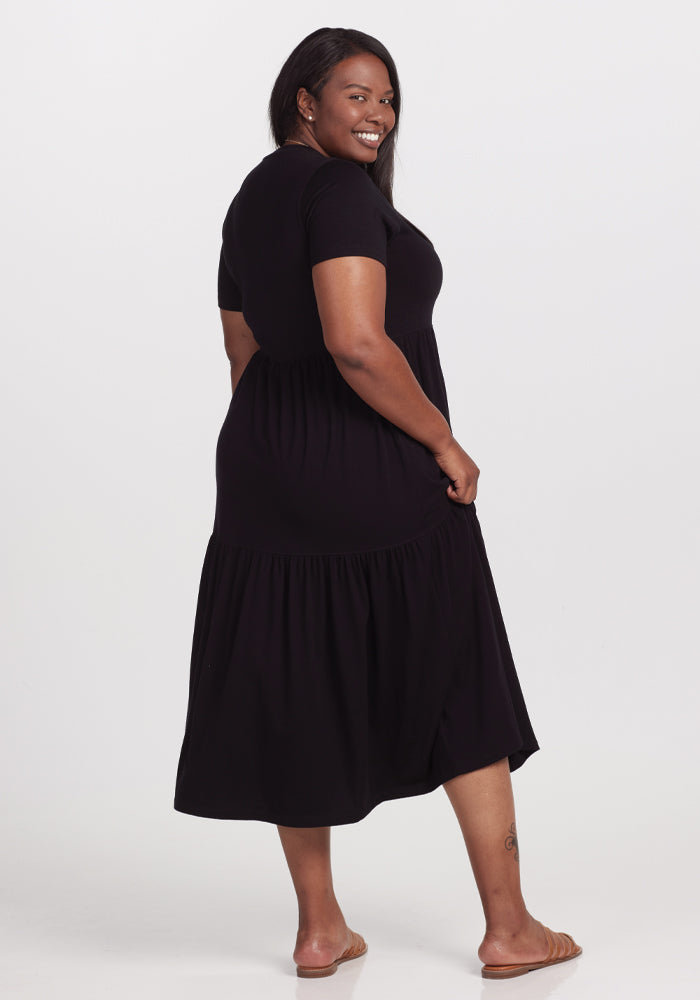 Lucia Dress for Women - Elegant Black Maxi Dress for Summer, Beach, and Evening Occasions