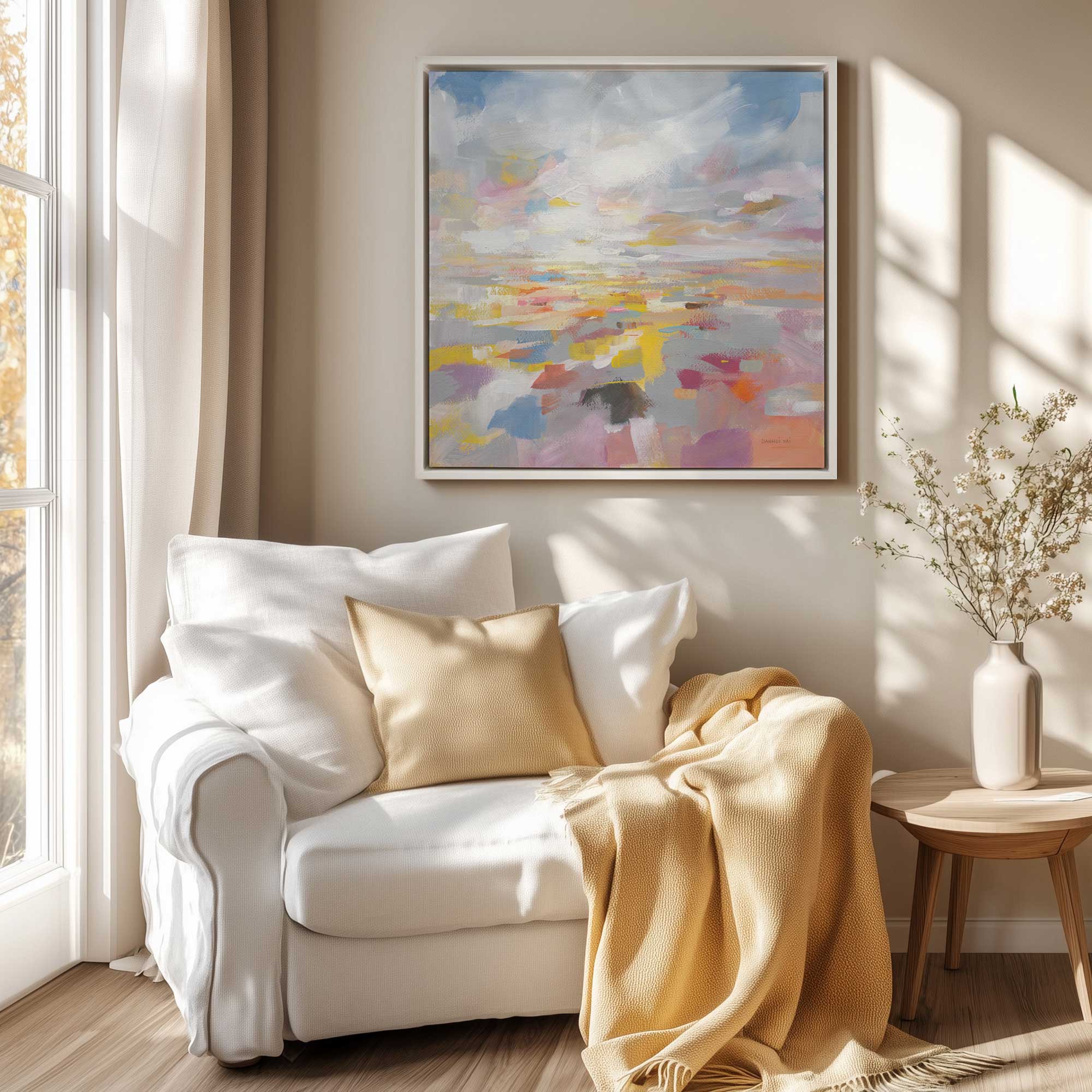 Dreamy Evening Abstract Canvas Wall Art - Modern Home Decor for Living Room, Bedroom & Office