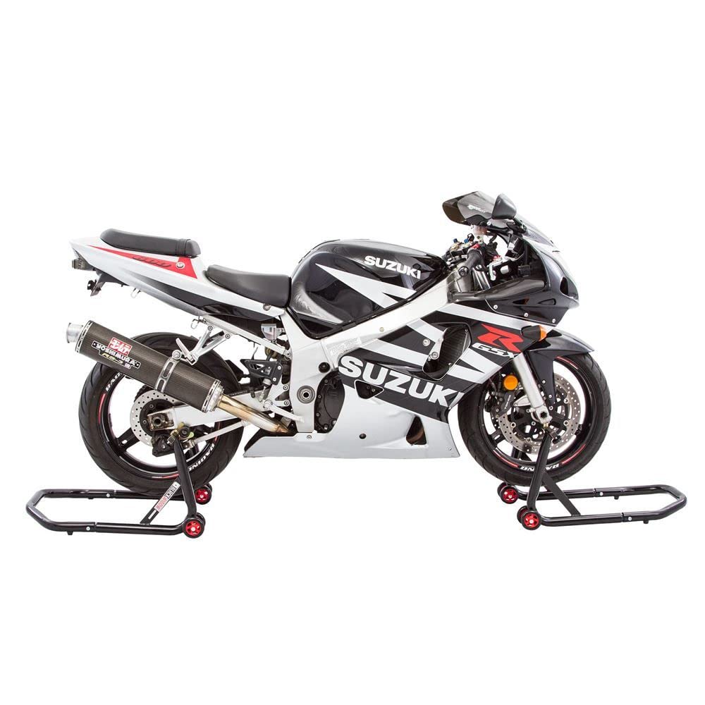 Black Widow BW-06-14-V2 Motorcycle Front Lift Pin & Rear Spool Stand Kit - Perfect for Bike Maintenance, Storage & Customization