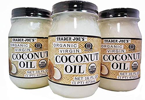 Organic Virgin Coconut Oil 16 FL OZ (Pack of 3) - Cold-Pressed, Unrefined, USDA Certified for Cooking, Baking, Skin & Hair Care - Perfect for Keto, Vegan & Paleo Diets