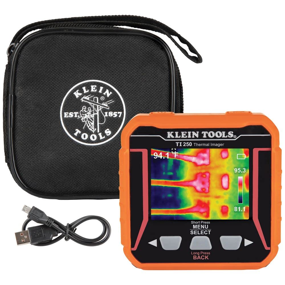 Klein Tools TI250 Thermal Imager & RT310 Outlet Tester Kit - Professional Electrical Testing Equipment for Home Inspection, HVAC Maintenance & Industrial Safety