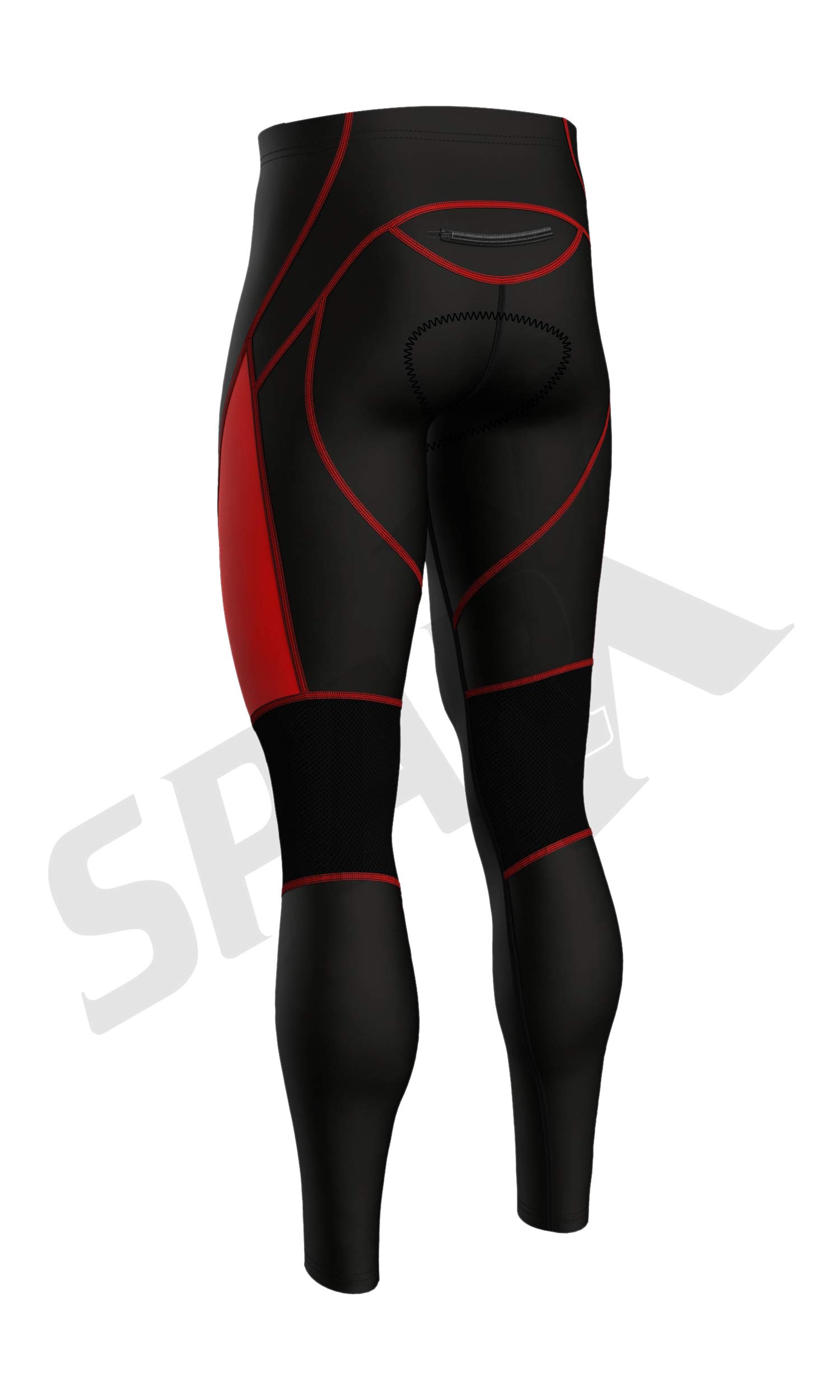 Sparx Sports Men's Compression Leggings - Moisture Wicking, Breathable Workout Pants for Running, Gym & Training - Black