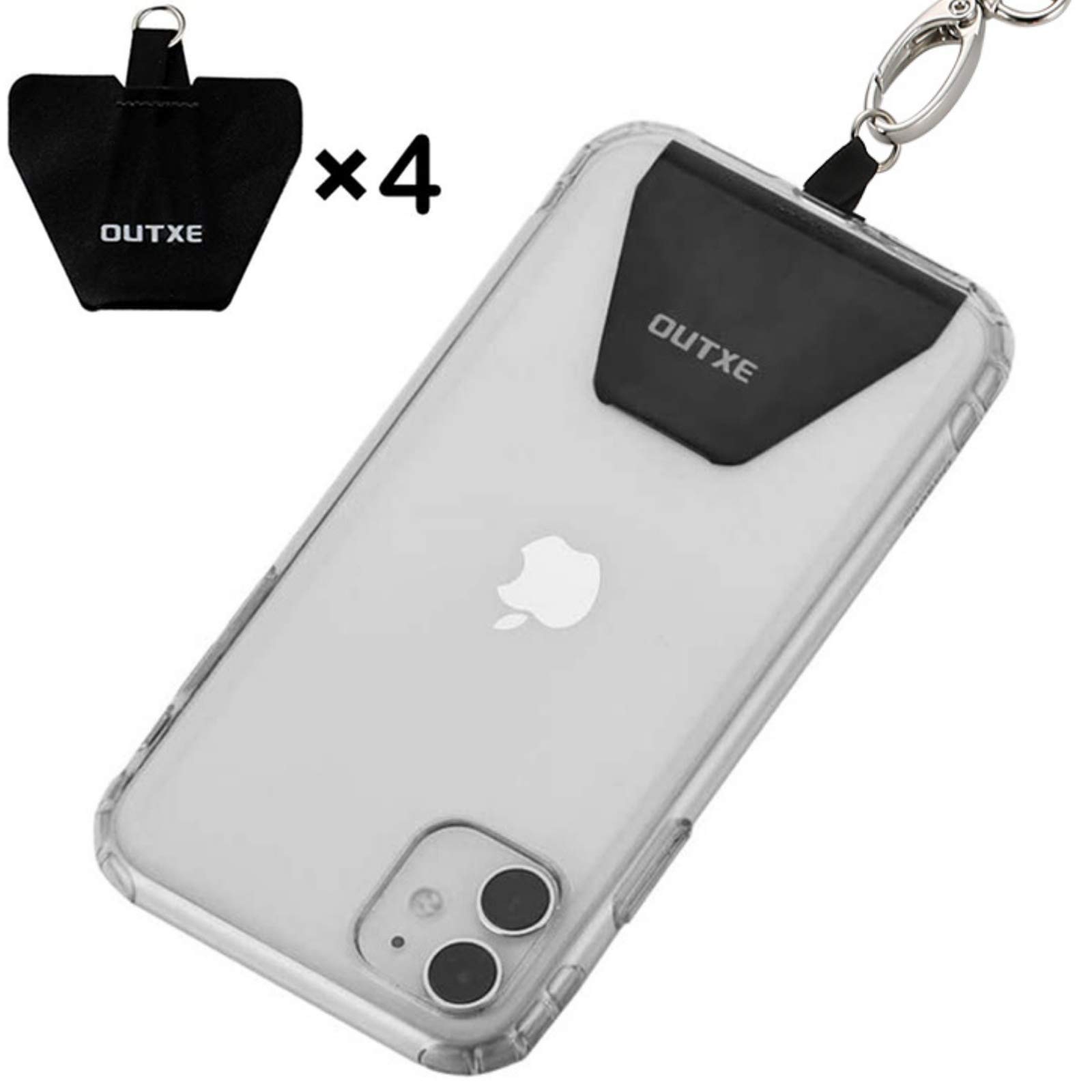 OUTXE Universal Phone Tether Tab - 4 Pack Non-Adhesive Phone Lanyard Replacement Parts for Phone Straps | Perfect for Outdoor Activities, Travel & Work (4PCs)