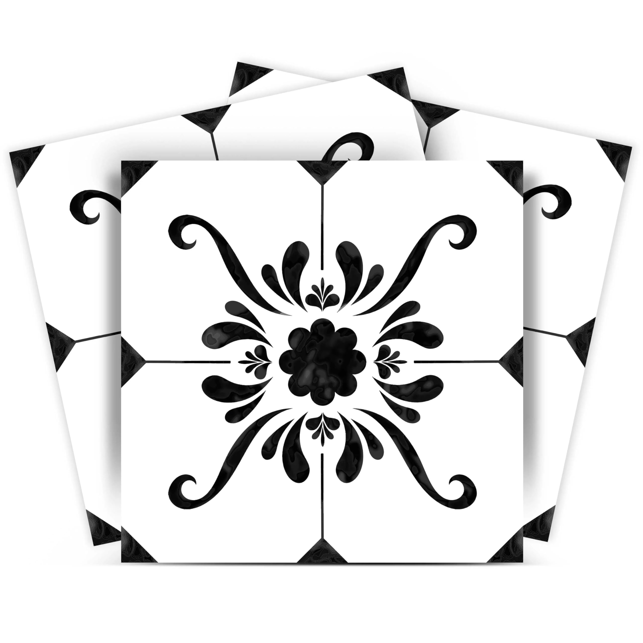 Mi Alma 24-Piece Talavera Tile Stickers - Peel and Stick Wall Decals for Bathroom & Kitchen - 12x12 Inch Easy Application Removable Wall Stencils - Perfect for Spanish Style Home Decor, DIY Backsplash, and Ceramic Tile Upgrade