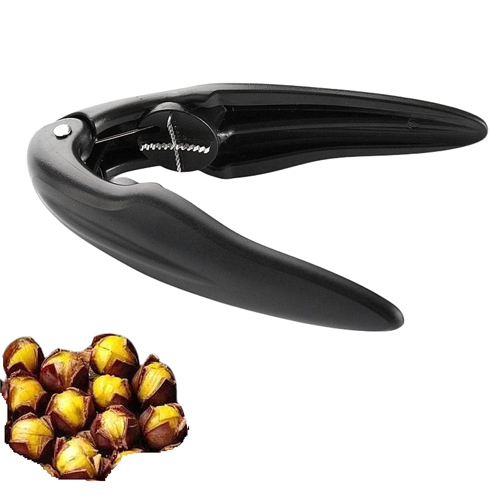 Premium Chestnut Peeler & Nut Cutter - Stainless Steel Chestnut Knife & Nutcracker Clip for Kitchen - Perfect for Peeling Chestnuts, Walnuts, Hazelnuts - Ideal for Baking, Cooking, and Holiday Recipes