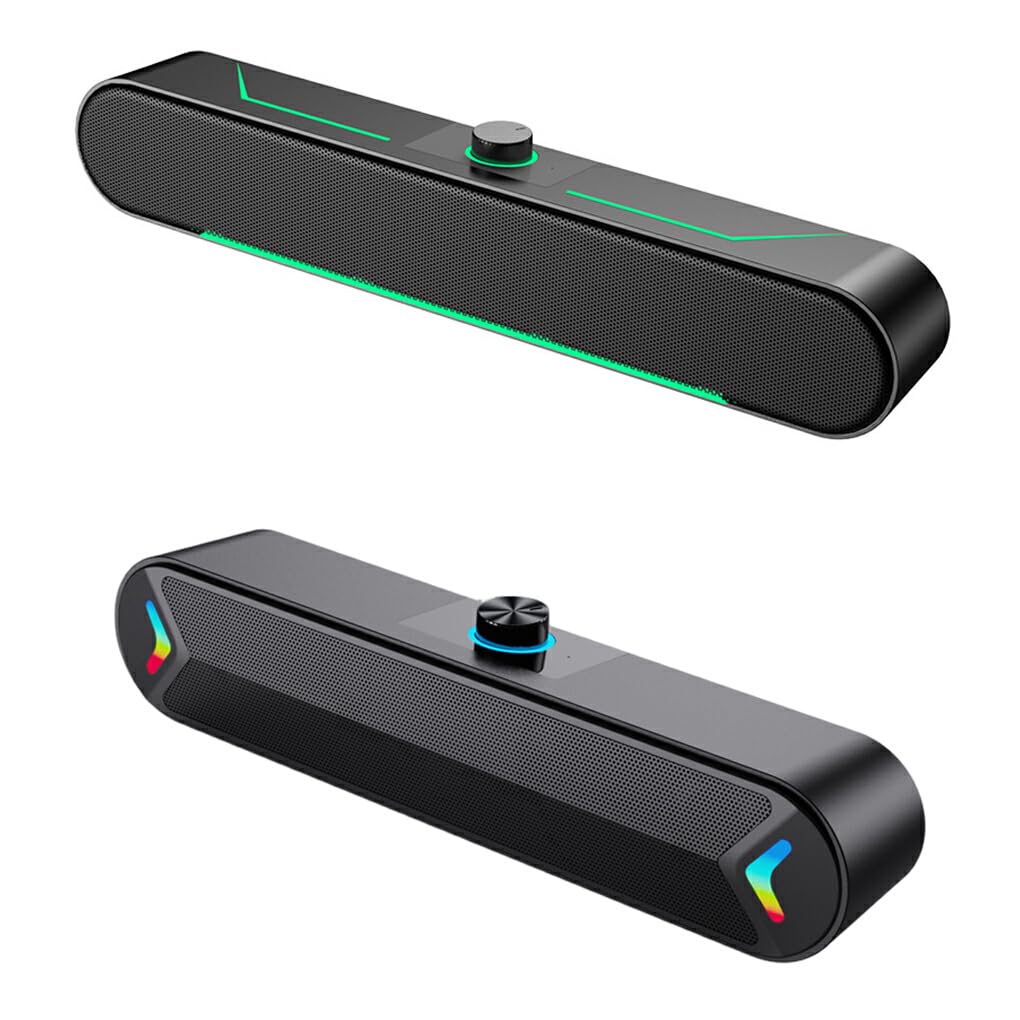 Siduytin Bluetooth Speaker with RGB LED Lights - Portable Wireless Speaker with High-Fidelity Sound for Laptop, PC, Gaming, and Outdoor Use | Perfect for Parties, Travel & Home Entertainment