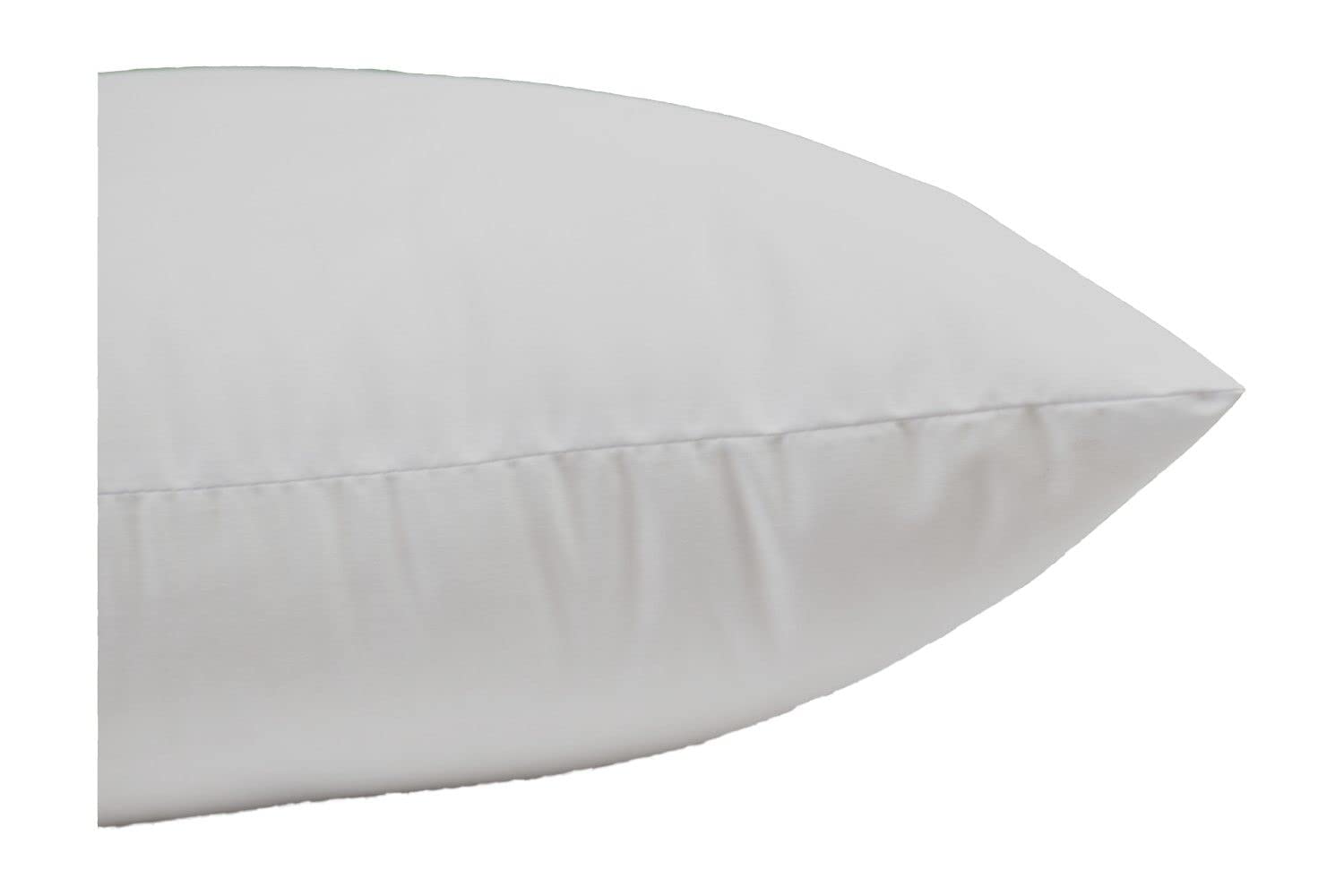 MoonRest® 4-Pack Square Pillow Inserts - 27x27 Inch Hypoallergenic Synthetic Down Alternative with Woven Cotton Cover - Perfect for Sofa, Couch, Bed & Home Decor