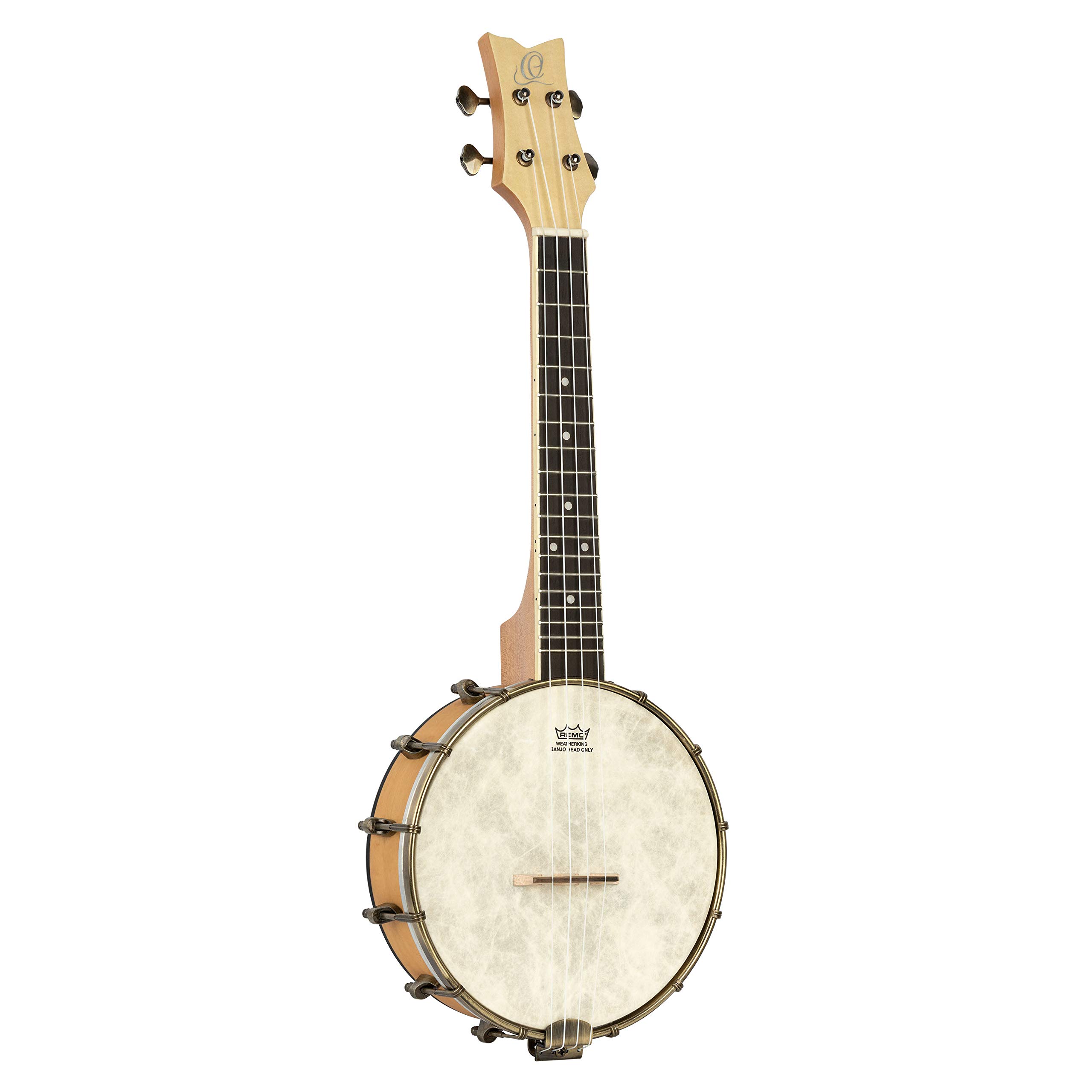 Ortega OUBJE90-MA 4-String Banjolele Acoustic-Electric Banjo Ukulele with Gig Bag - Right Handed | Perfect for Beginners, Travel & Live Performances