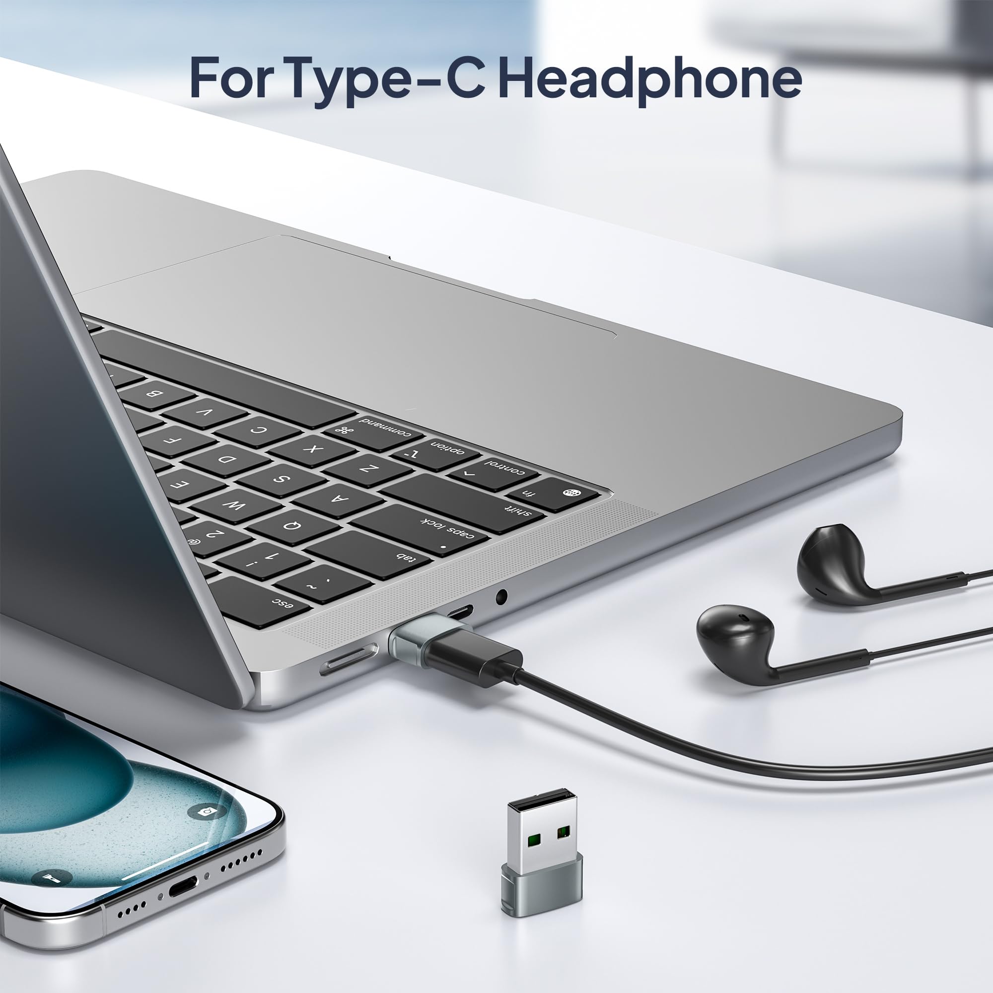 Basesailor 3-Pack USB to USB C Adapter, Type C Female to USB A Male Converter - Compatible with iPhone 16/15/14/13/12 Pro Max, Apple Watch 10, iPad 9/Air 6/Mini, Samsung Galaxy S25/S24/A54/Z Fold/Flip - Perfect for Car Charging, Home & Office Use