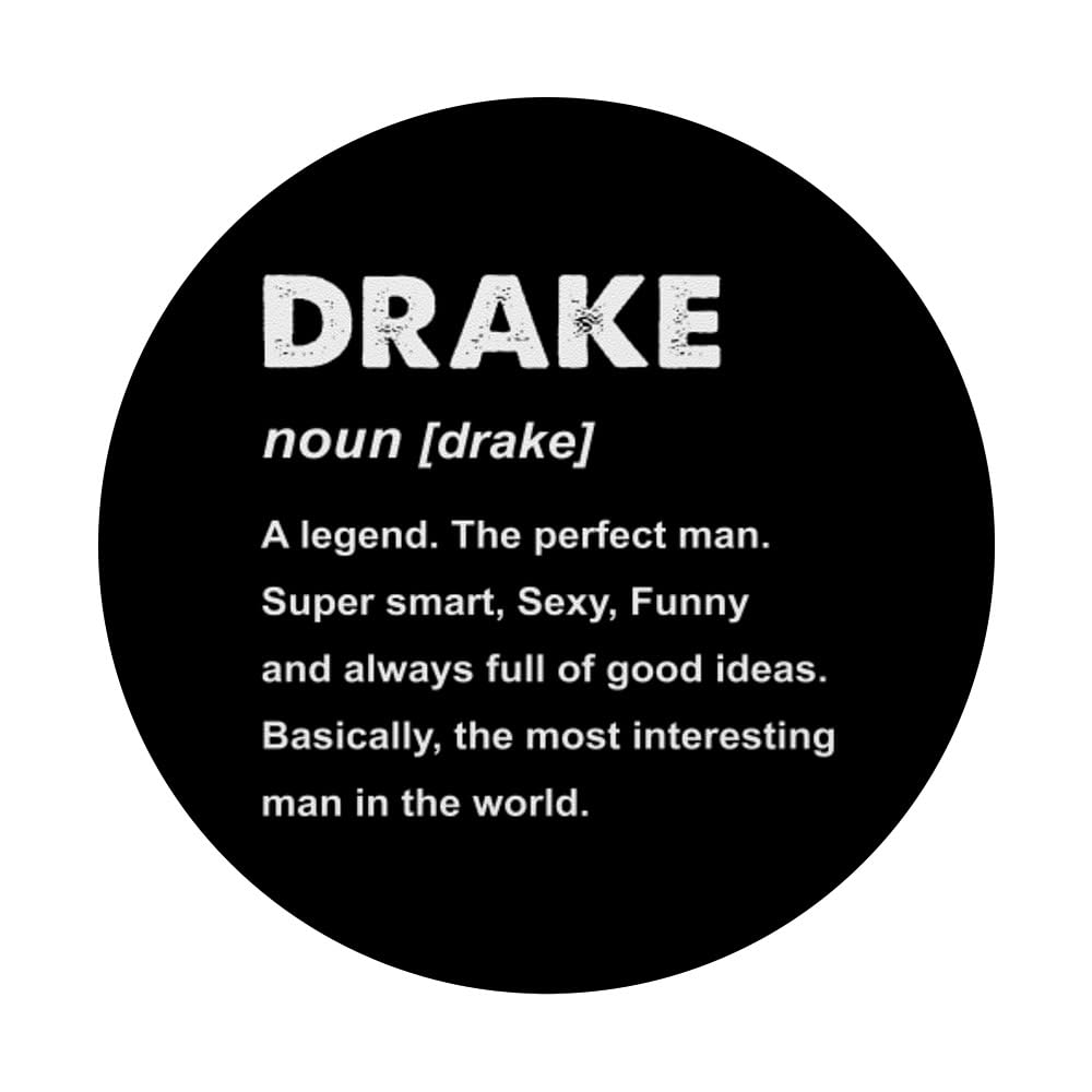 Drake Name PopSockets - Custom Adhesive PopGrip Phone Grip & Stand for iPhone, Samsung, Smartphones - Perfect for Work, Travel, and Everyday Use