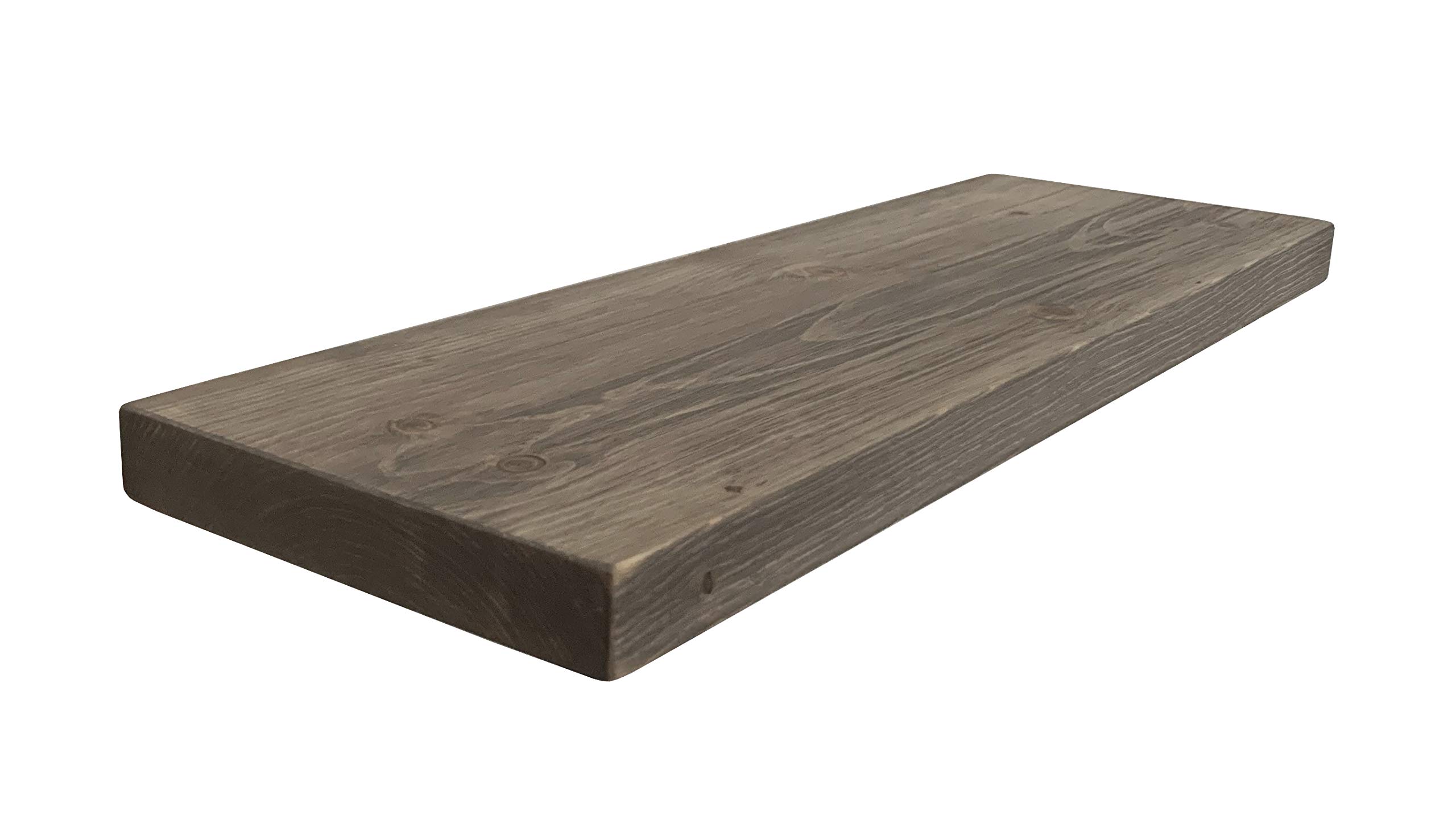 Joel's Antiques - 36 Inch Natural Wood Floating Shelves for Wall | Heavy Duty Rustic Wall Shelves (36x12x2 Inches) | Perfect for Bedroom, Living Room & Kitchen Decor | Gray Wooden Shelves for Books, Plants & Home Organization