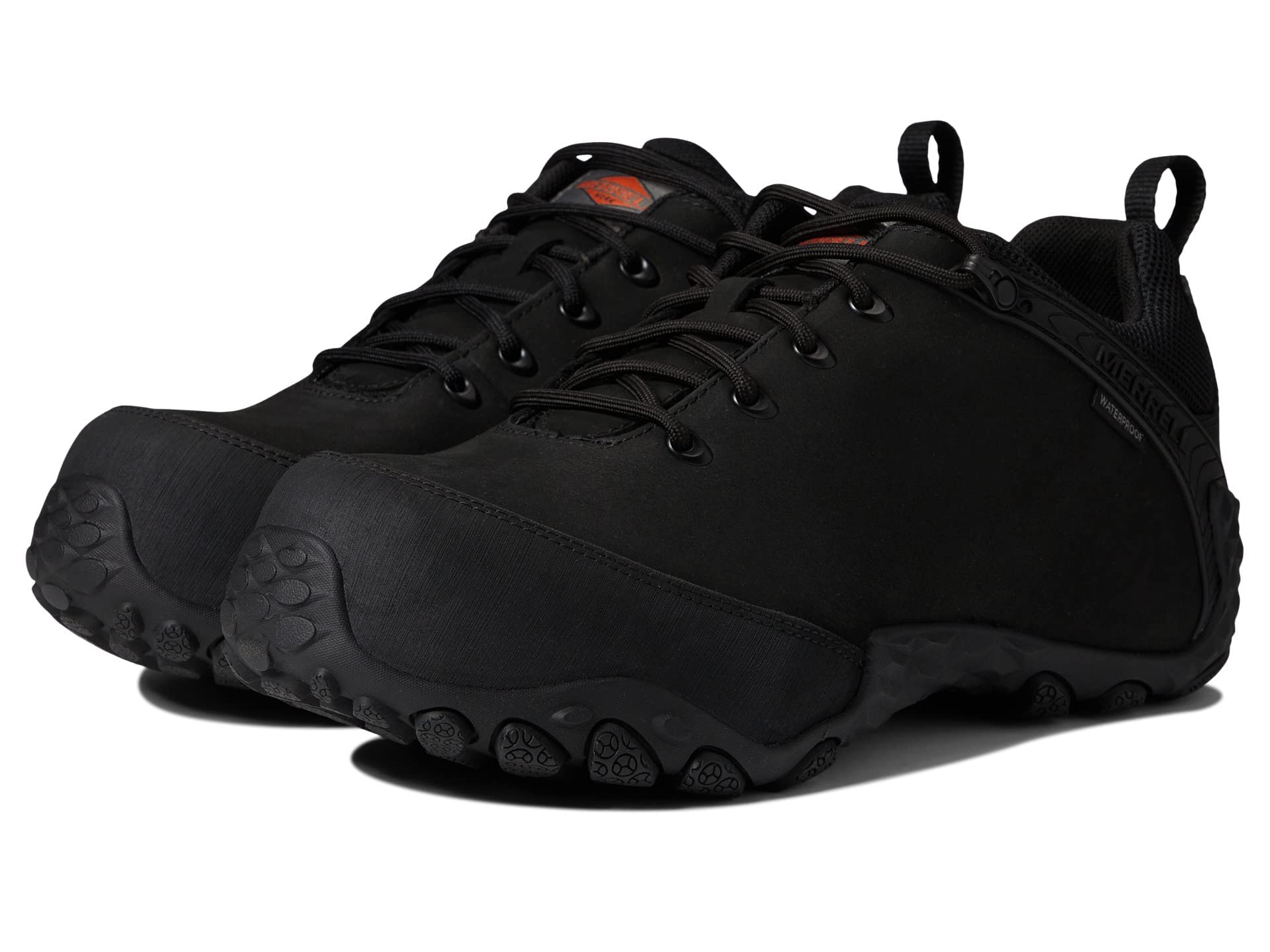 Merrell Men's Chameleon Flux Leather Waterproof Hiking Boots with Carbon Fiber Shank - Durable Outdoor Shoes for Trail Walking, Camping & Mountain Climbing