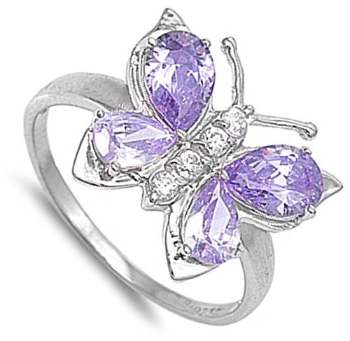 Sterling Silver Butterfly Ring for Women - Elegant Adjustable Size, Hypoallergenic Jewelry Gift for Her - Perfect for Valentine's Day, Anniversary & Everyday Wear